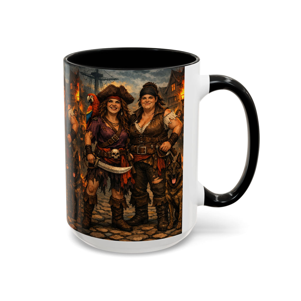 Pirate Family Coffee Mug — Fantasy Buccaneer Artwork 11/15oz