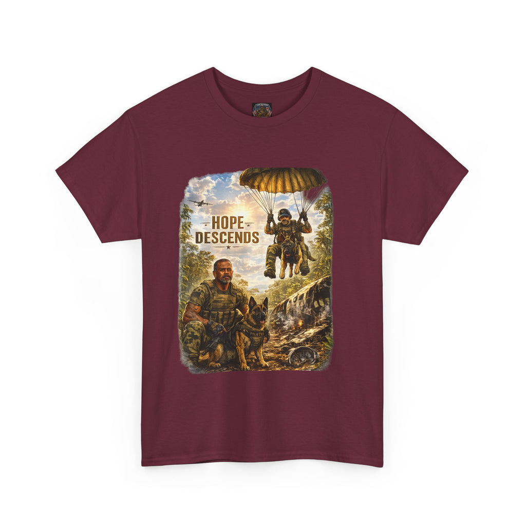 Unisex Heavy Cotton Tee Military K-9 Rescue