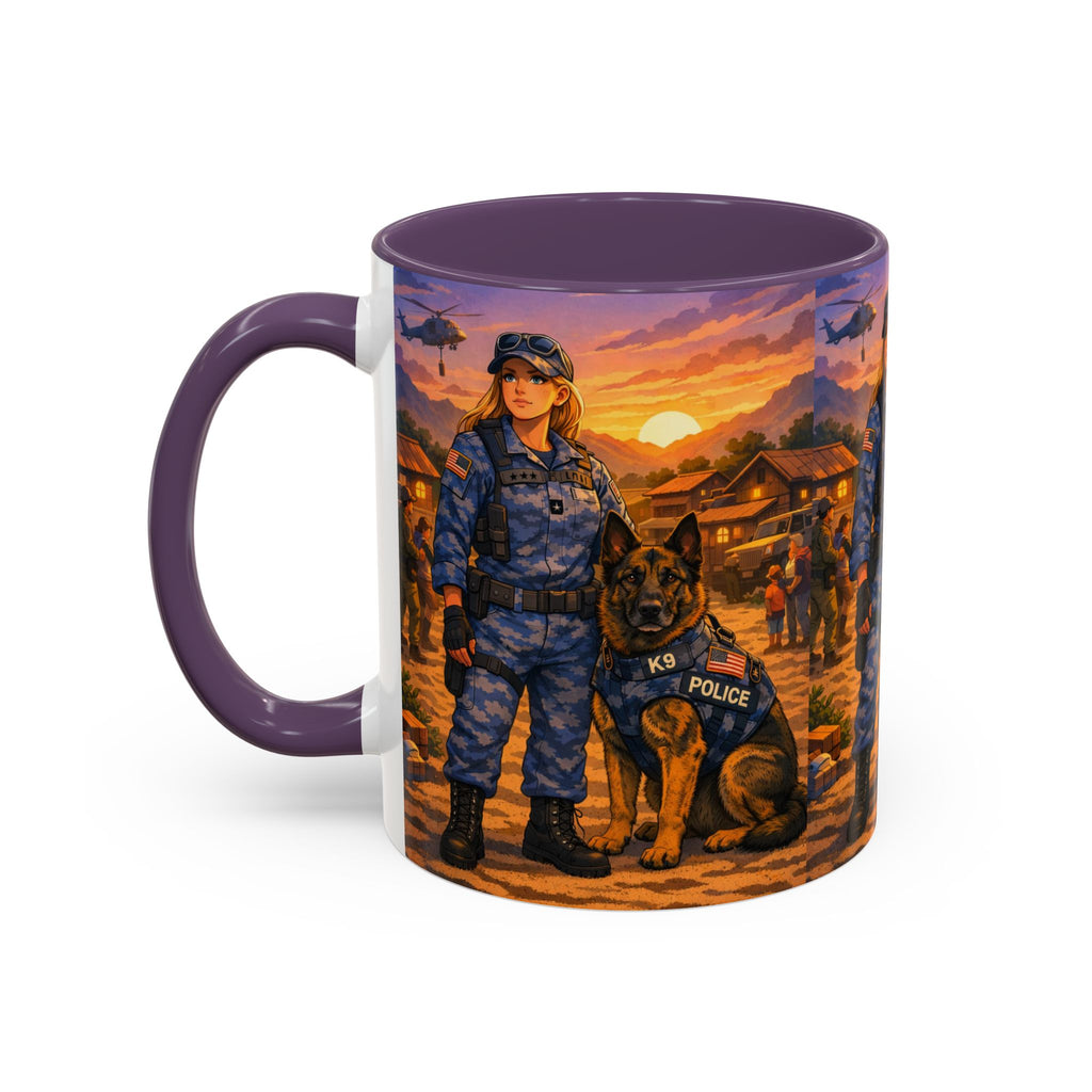 Police K9 Unit Coffee Mug — Female Officer & K9 Tribute (11/15oz)