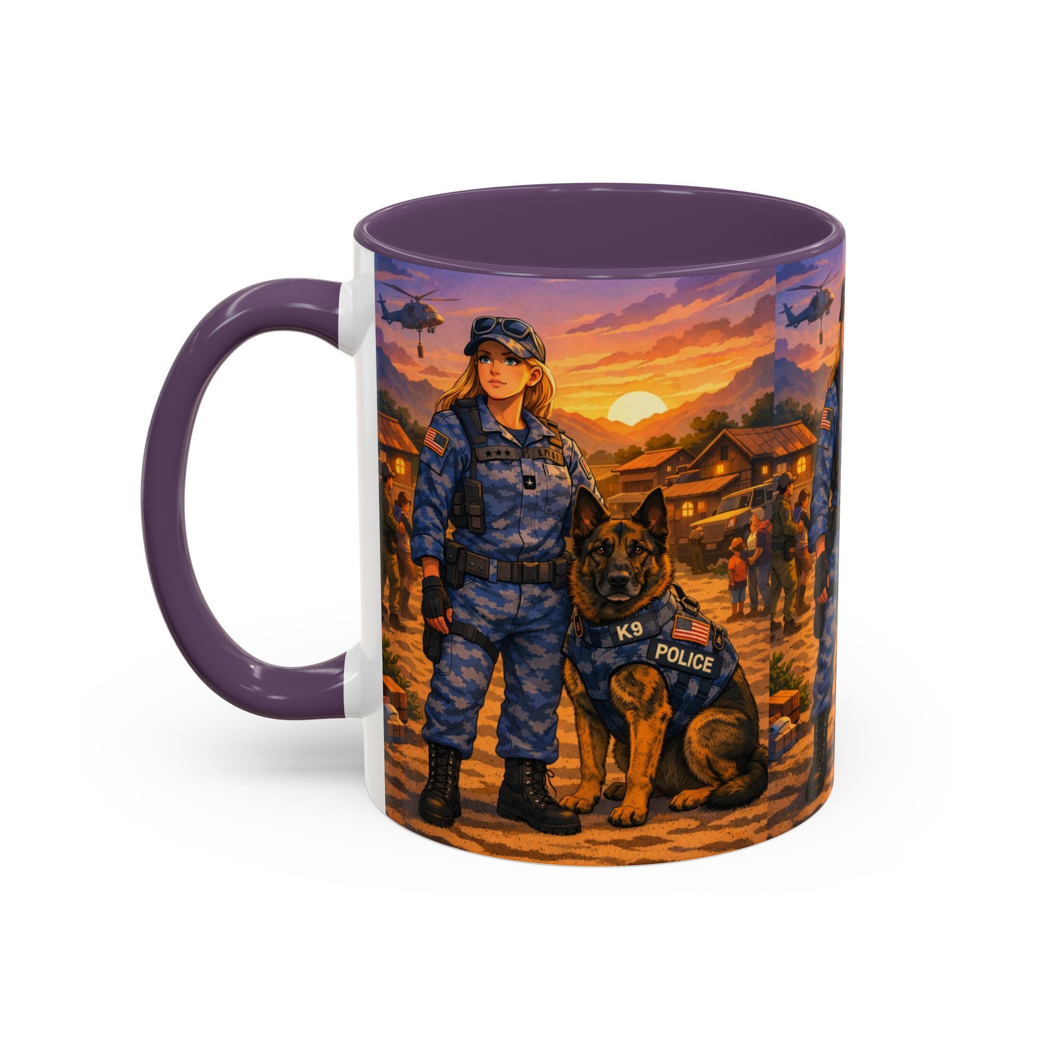 Police K9 Unit Coffee Mug — Female Officer & K9 Tribute (11/15oz)