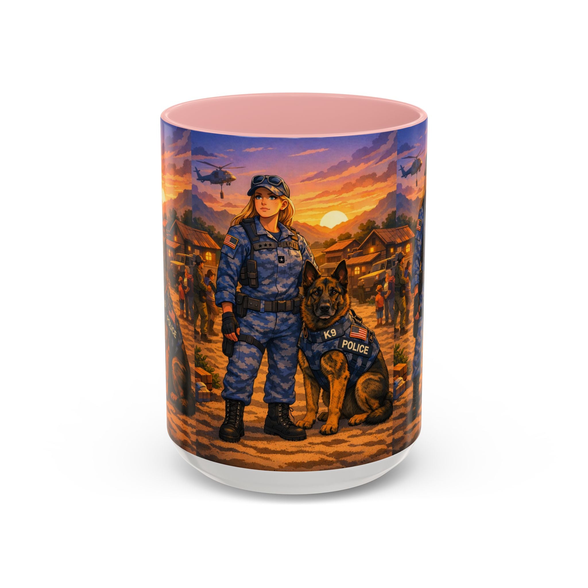 Police K9 Handler Coffee Mug — Tribute Accent Ceramic Mug (11/15oz)