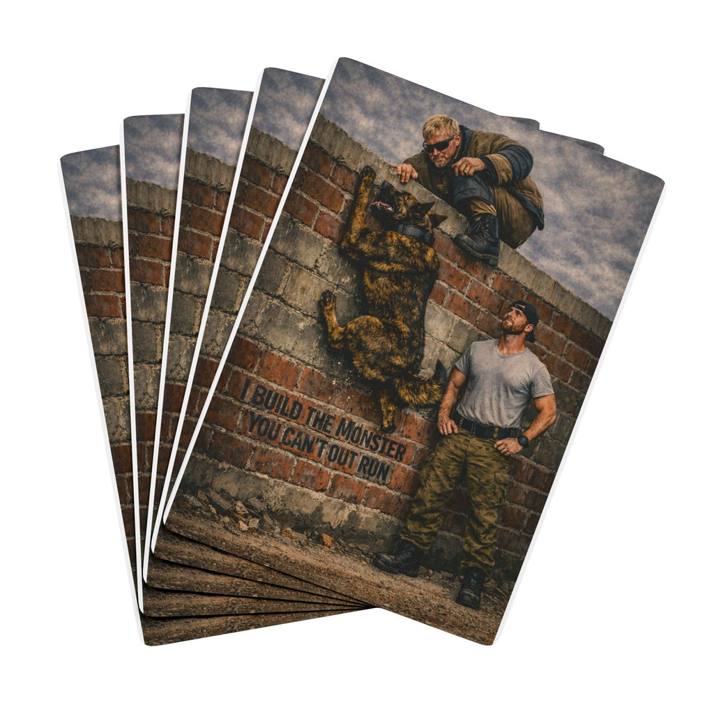 Tactical Poker Playing Cards — "I Build The Monster, You Can't Out Run" K-9 Military-Themed Deck