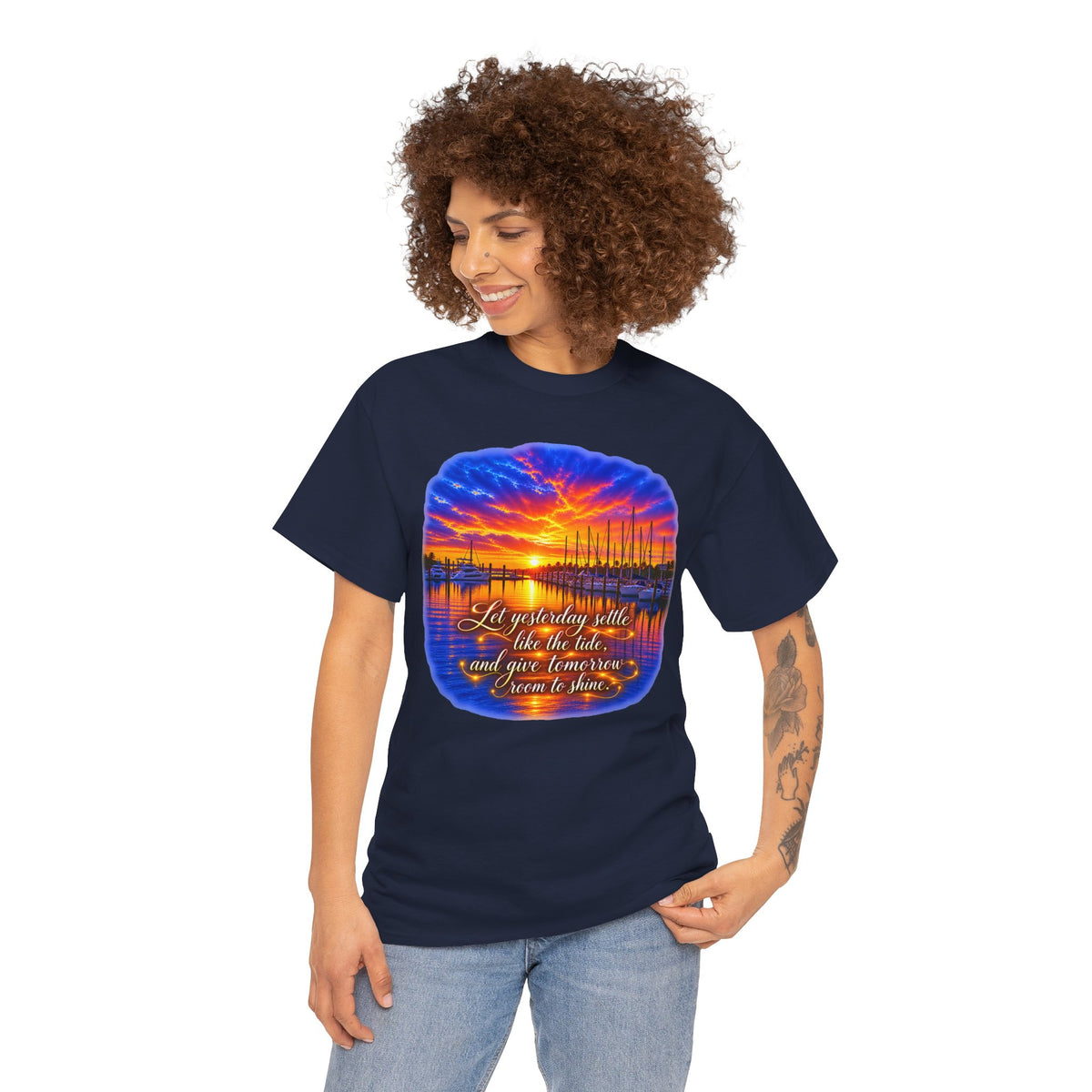 Sunset Harbor Inspirational Quote T-Shirt
