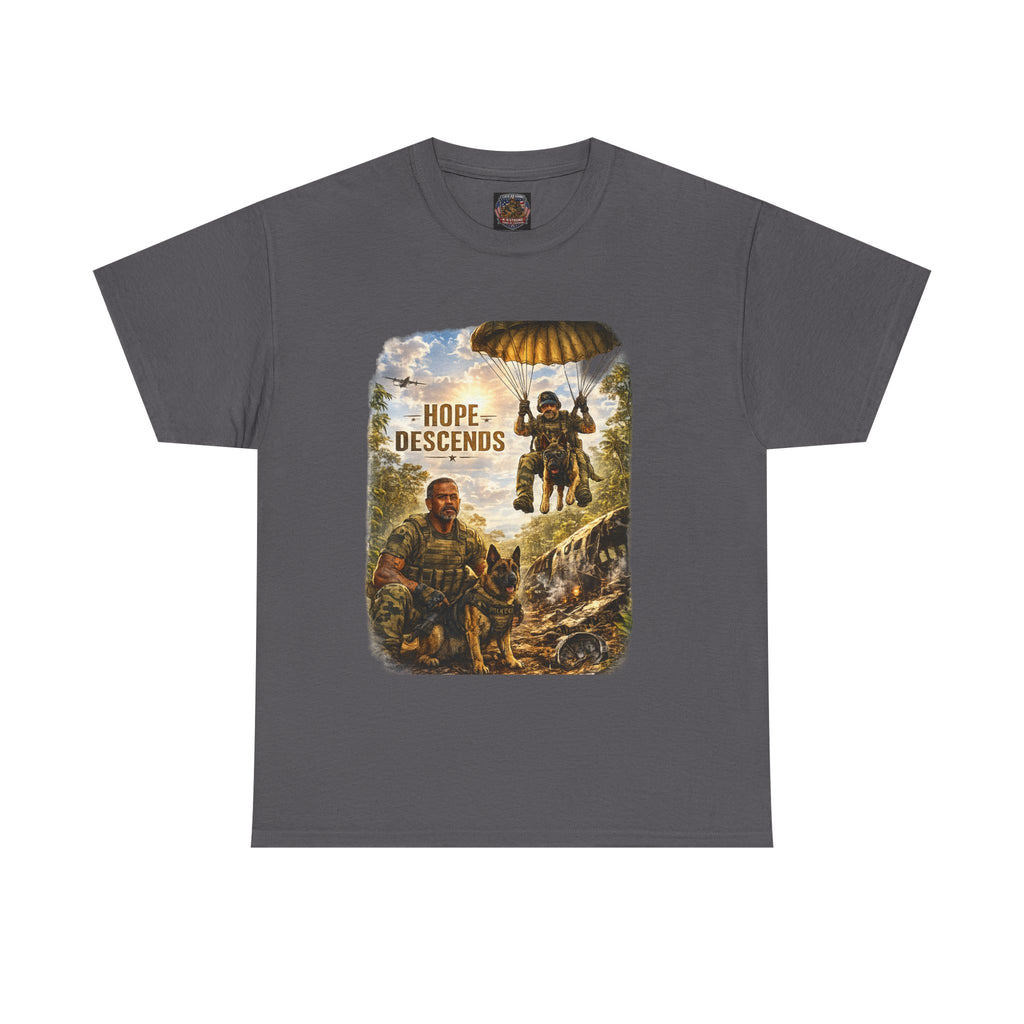 Unisex Heavy Cotton Tee Military K-9 Rescue