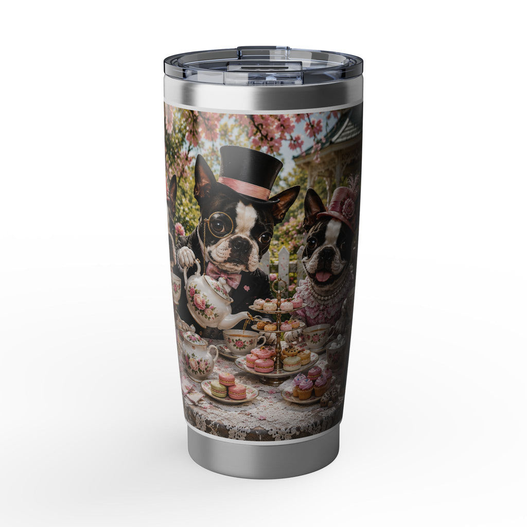 Boston Terrier Tea Party 20oz Tumbler — Cute Dog Travel Mug