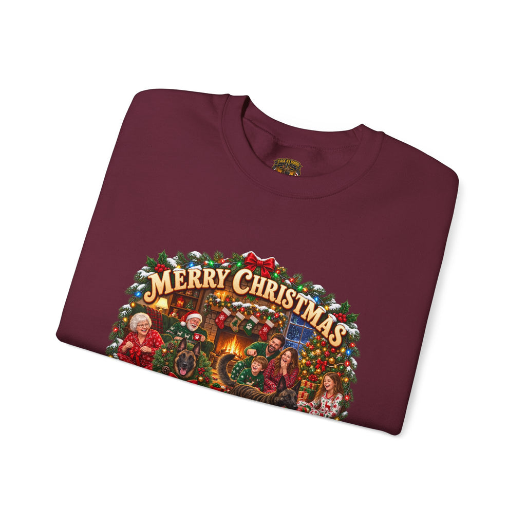 Christmas Sweatshirt — "Merry Christmas the Malinois Dogs Did It" Holiday Crewneck