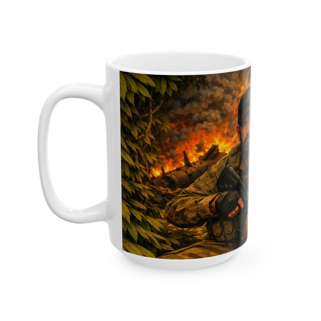 Tactical Soldier & K9 Ceramic Mug — Military Dog Lover Coffee Cup (11oz, 15oz)