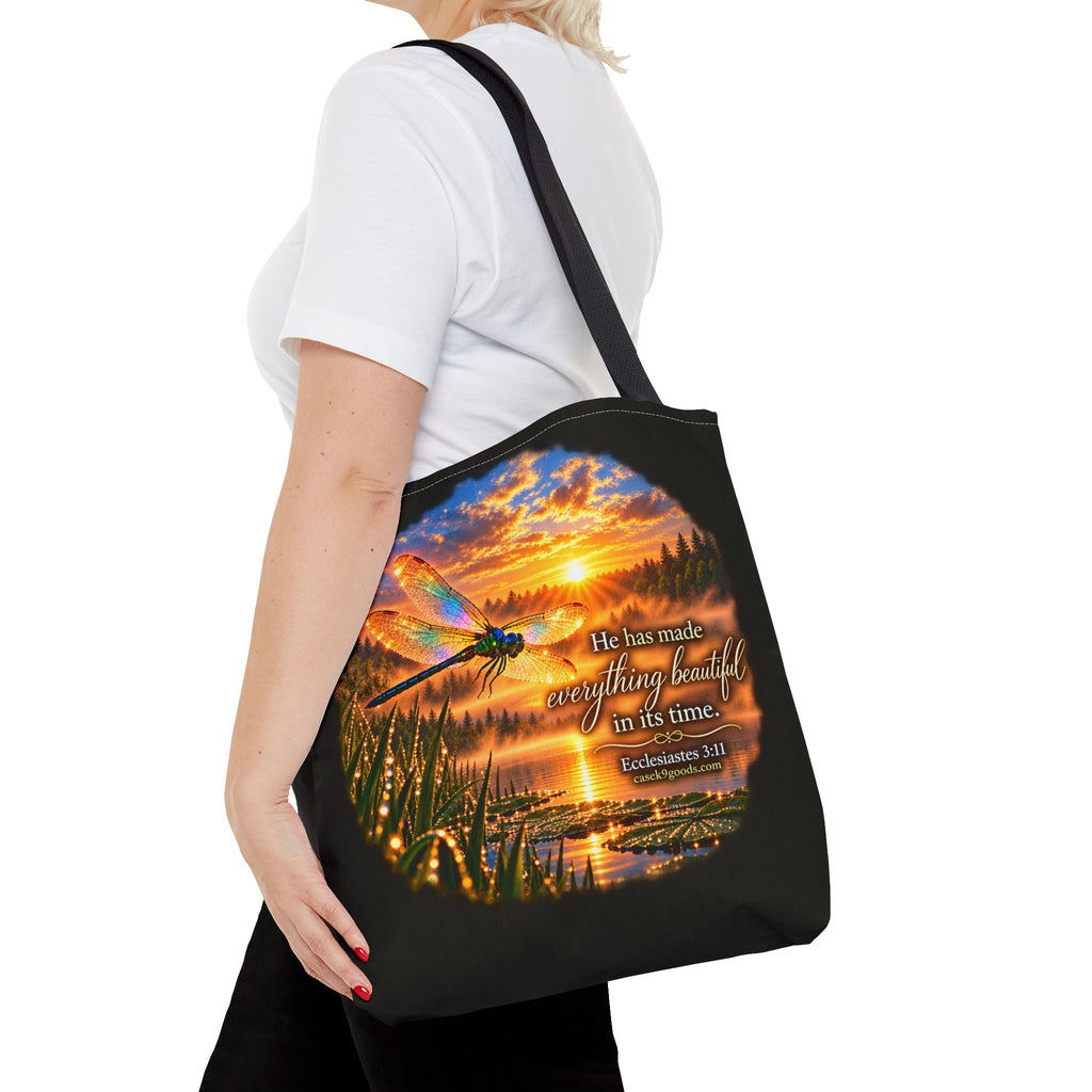 He Has Made Everything Beautiful Tote Bag – Inspirational Nature Sunset Design