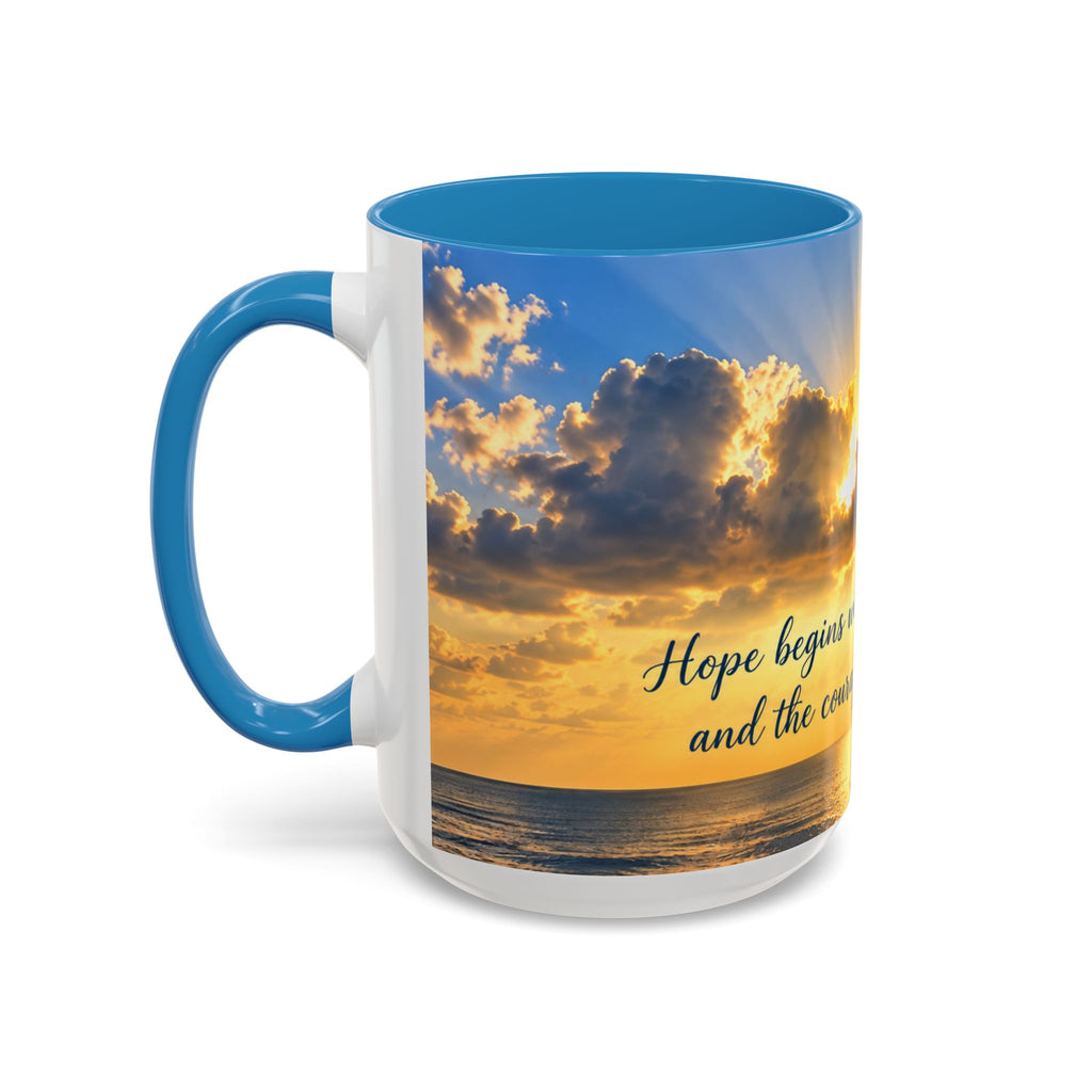 Coffee Mug – Inspirational Sunrise “Begin with a Little Light”