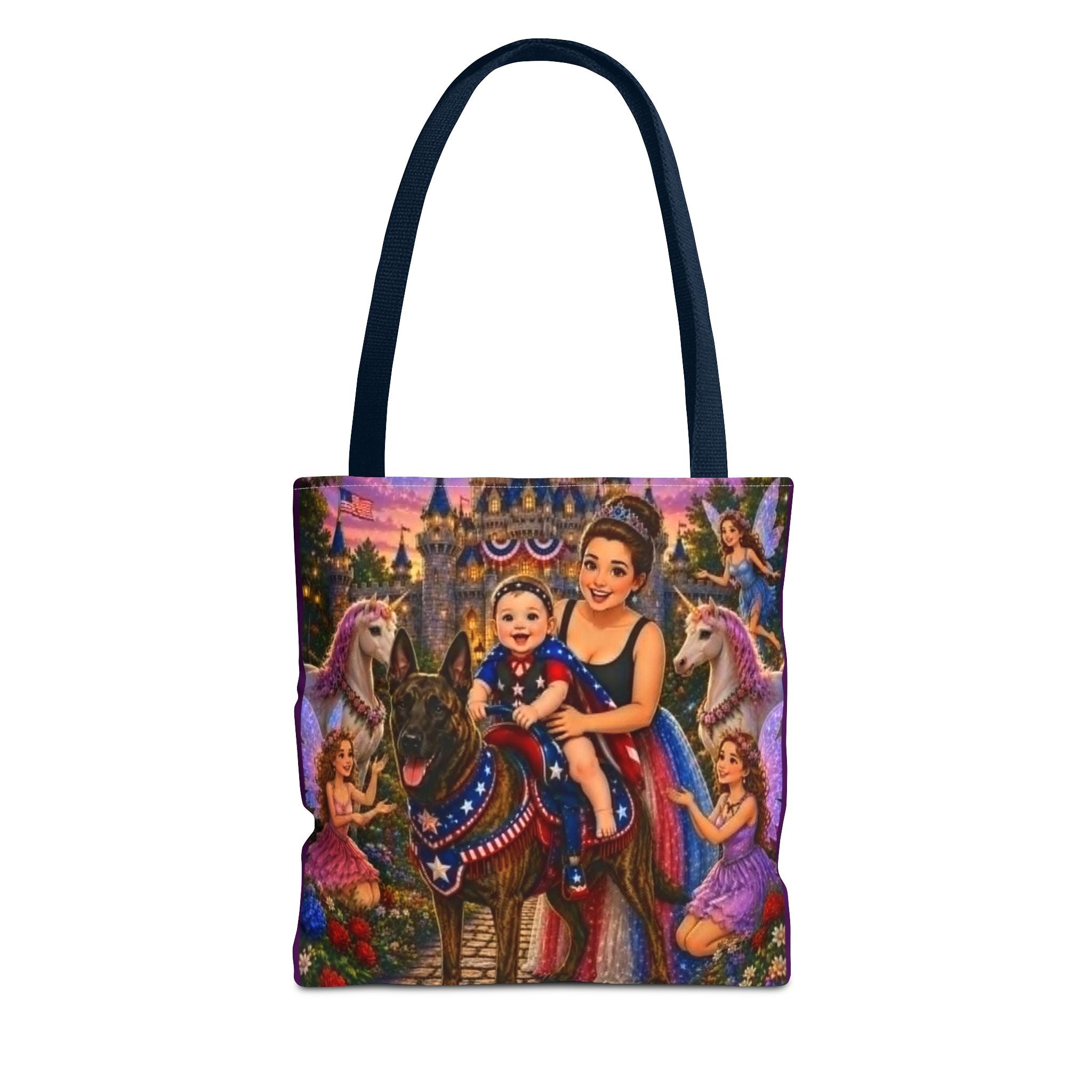 Patriotic Fairy Tale Tote — Mom & Baby Castle Print