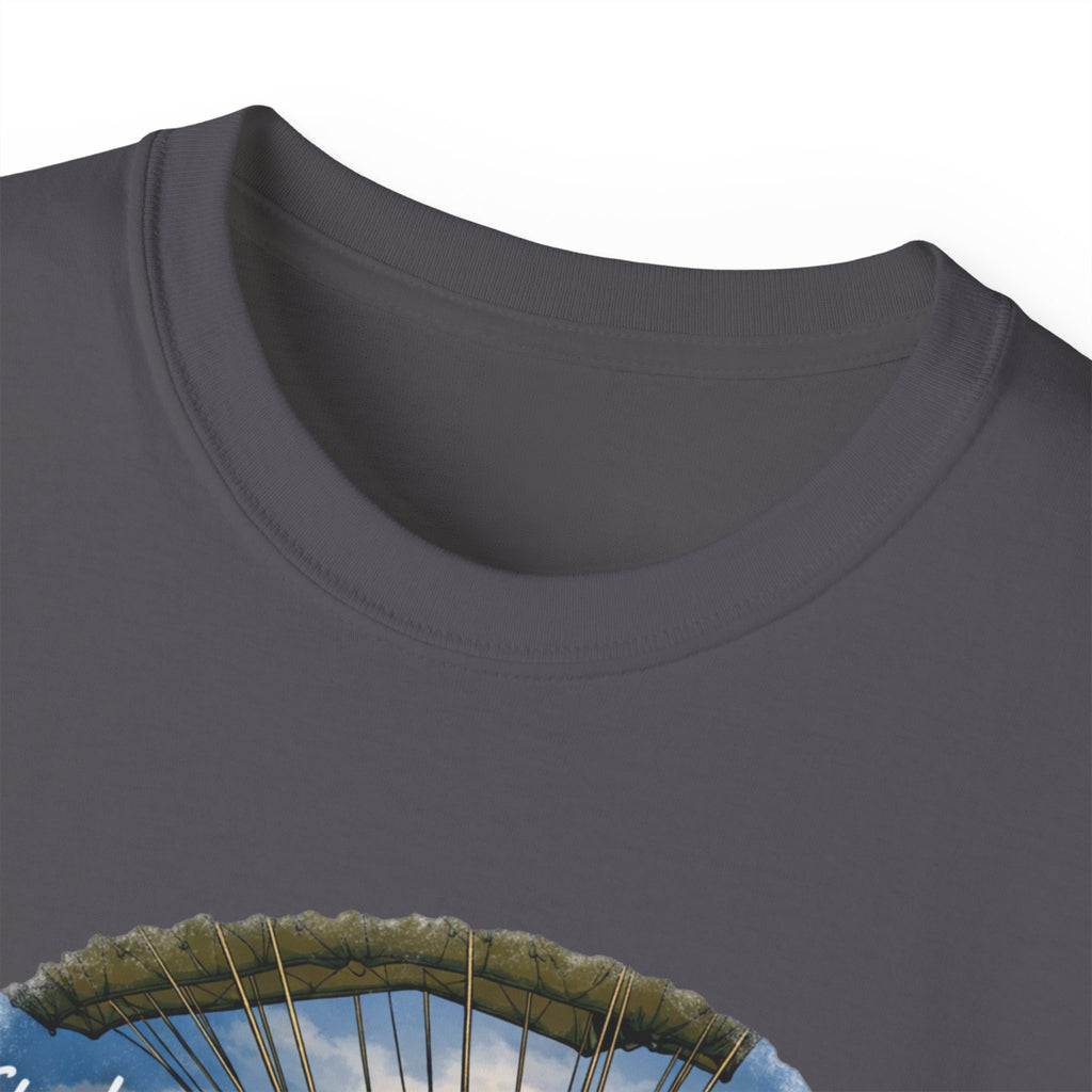 Paratrooper Veteran T‑Shirt – 'Stand Behind Those Who Served' Military Parachute Graphic Tee