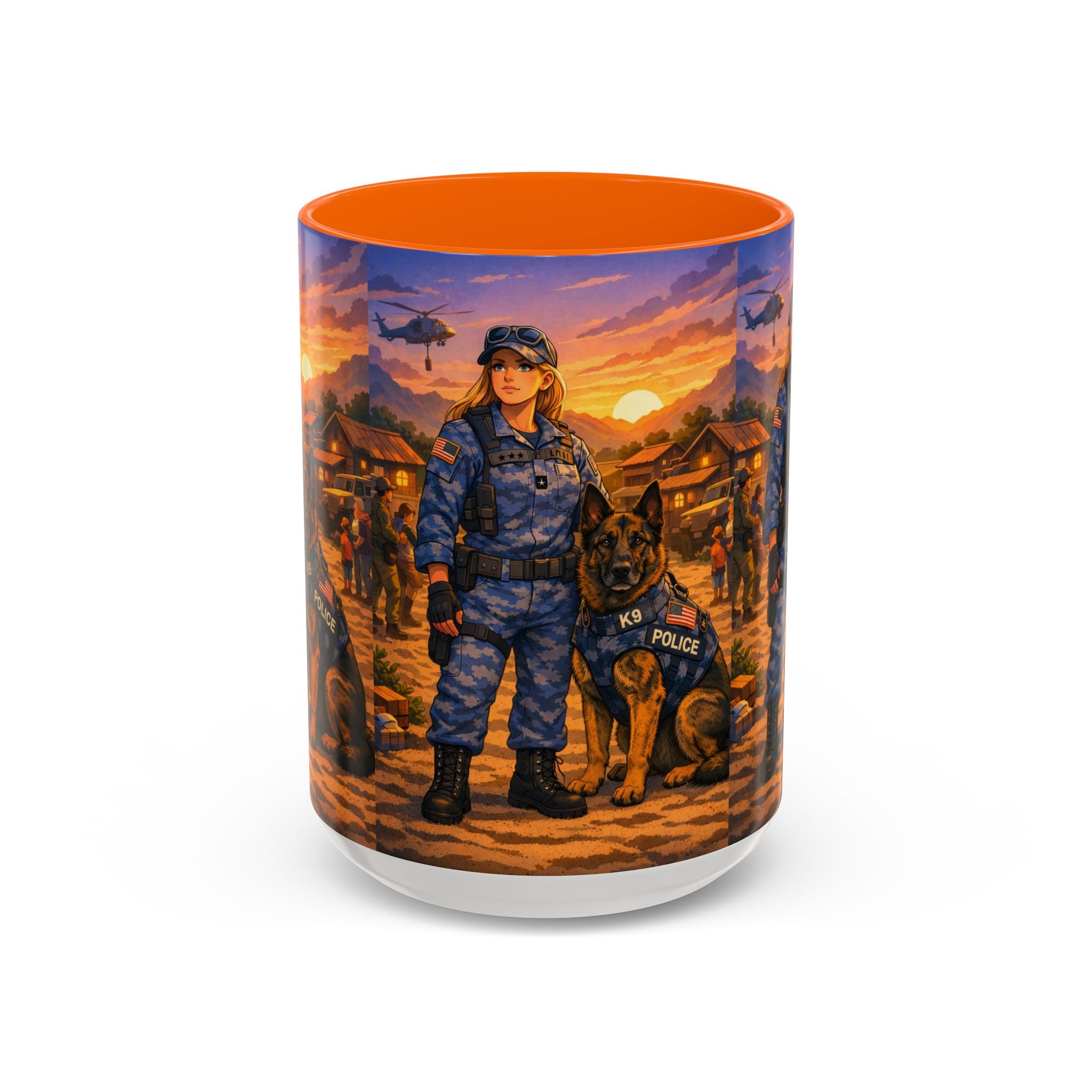 Police K9 Unit Coffee Mug — Female Officer & K9 Tribute (11/15oz)