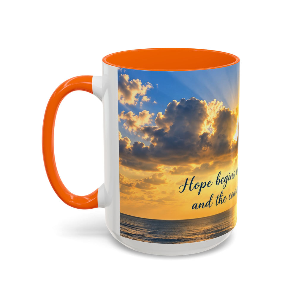 Coffee Mug – Inspirational Sunrise “Begin with a Little Light”