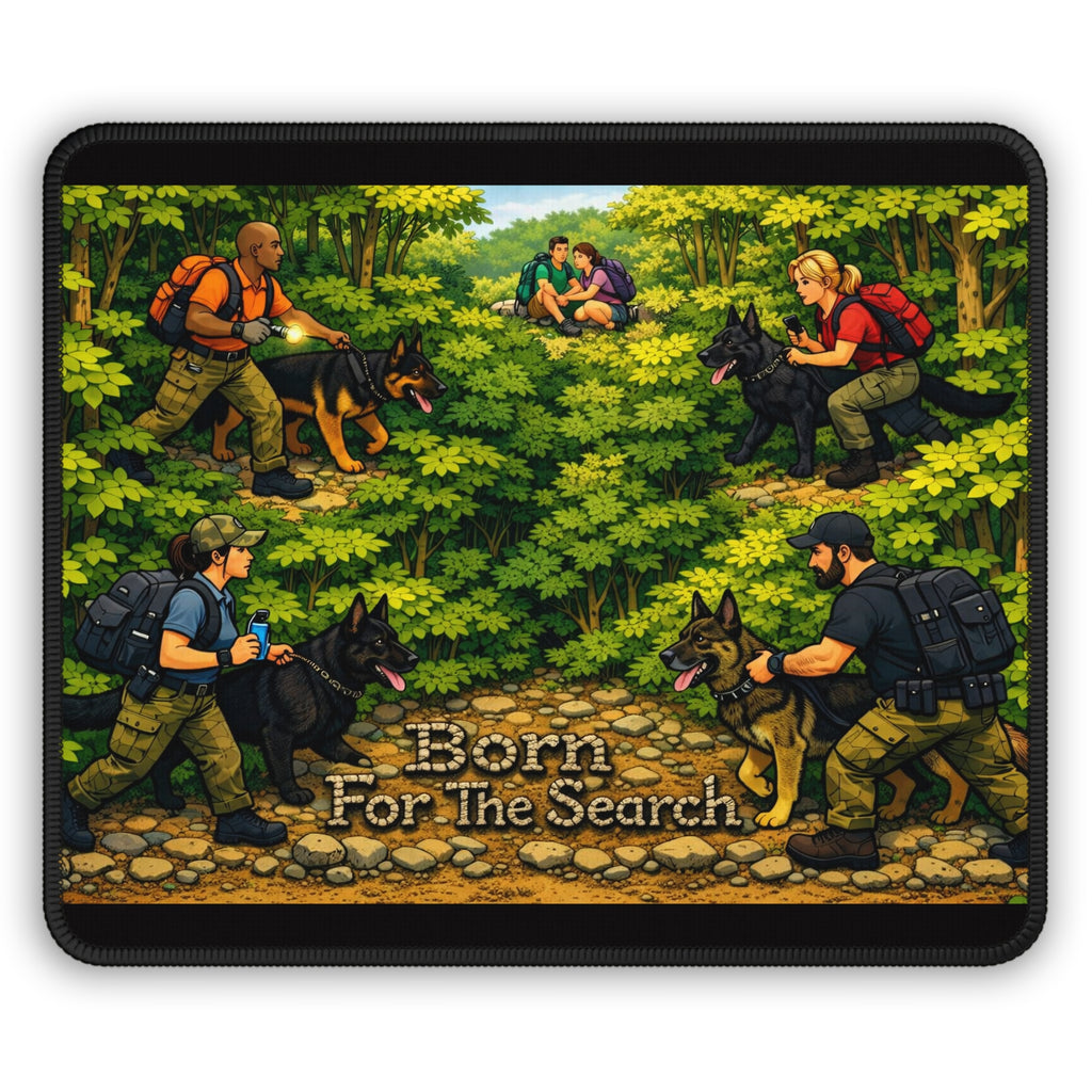 Search & Rescue K-9 Mouse Pad — "Born For The Search" Gaming Desk Mat