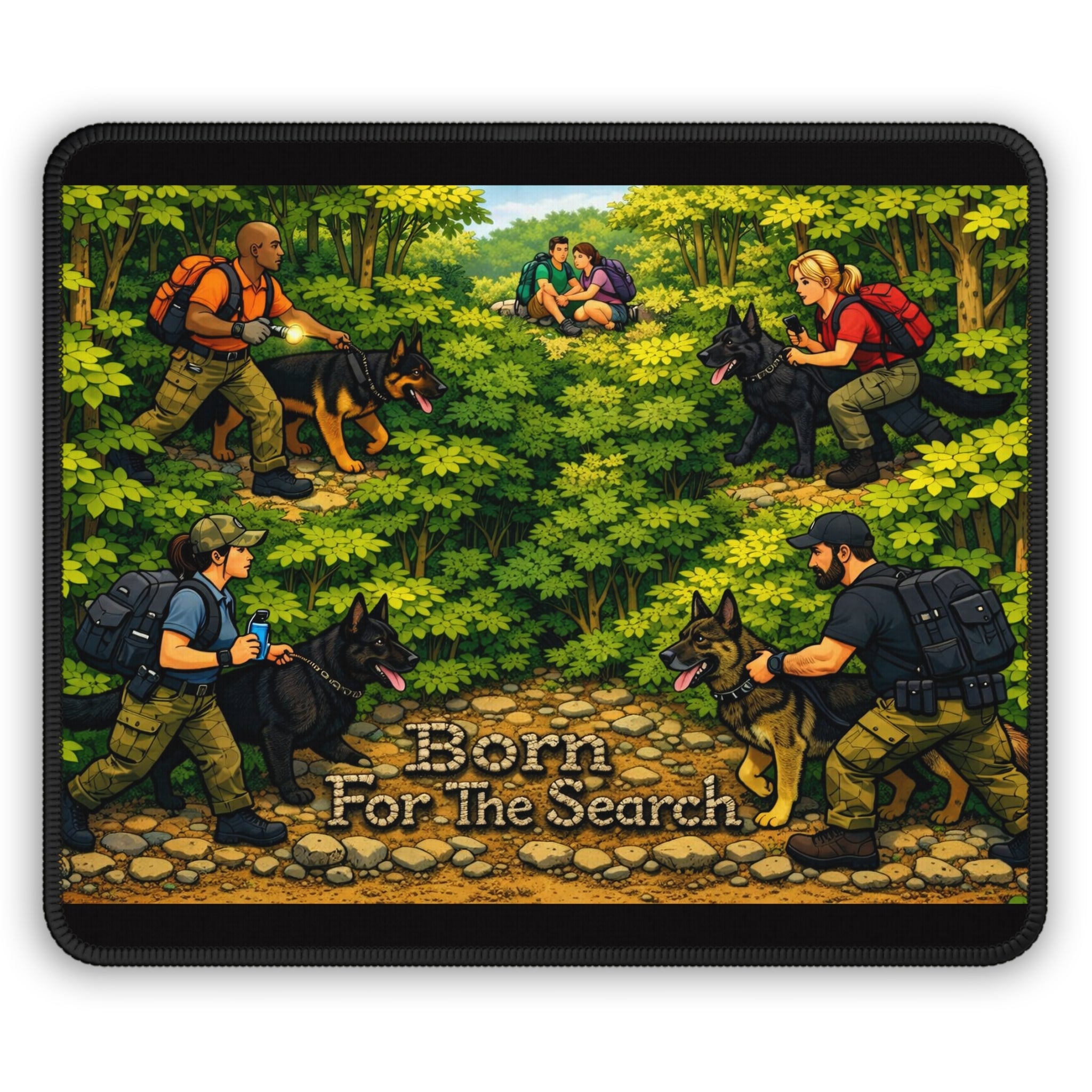 Search & Rescue K-9 Mouse Pad — "Born For The Search" Gaming Desk Mat