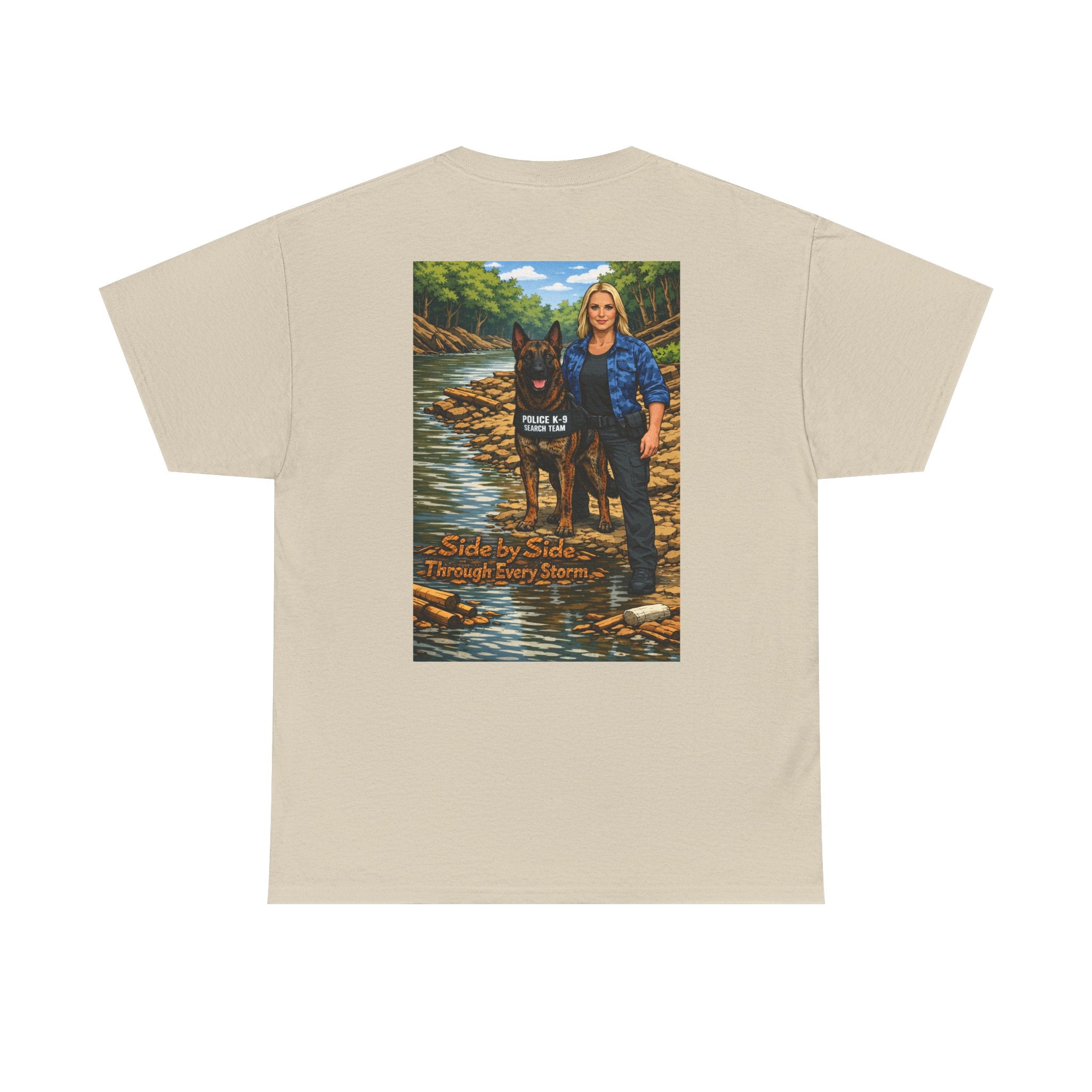 Police K9 Partner T-Shirt — "Side by Side Through Every Storm" Memorial Tee
