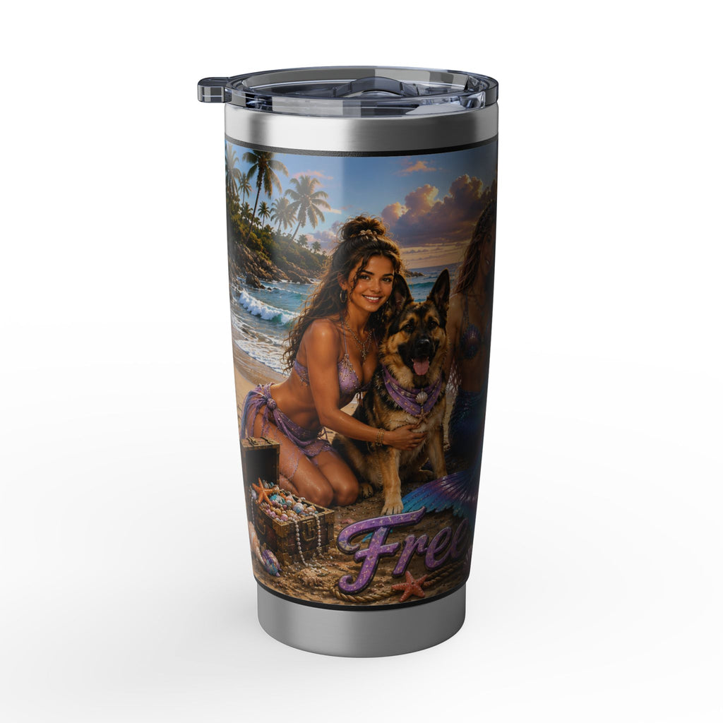 Mermaid Beach 20oz Tumbler - 'Sea Spirit' Girlfriend's Insulated Travel Cup