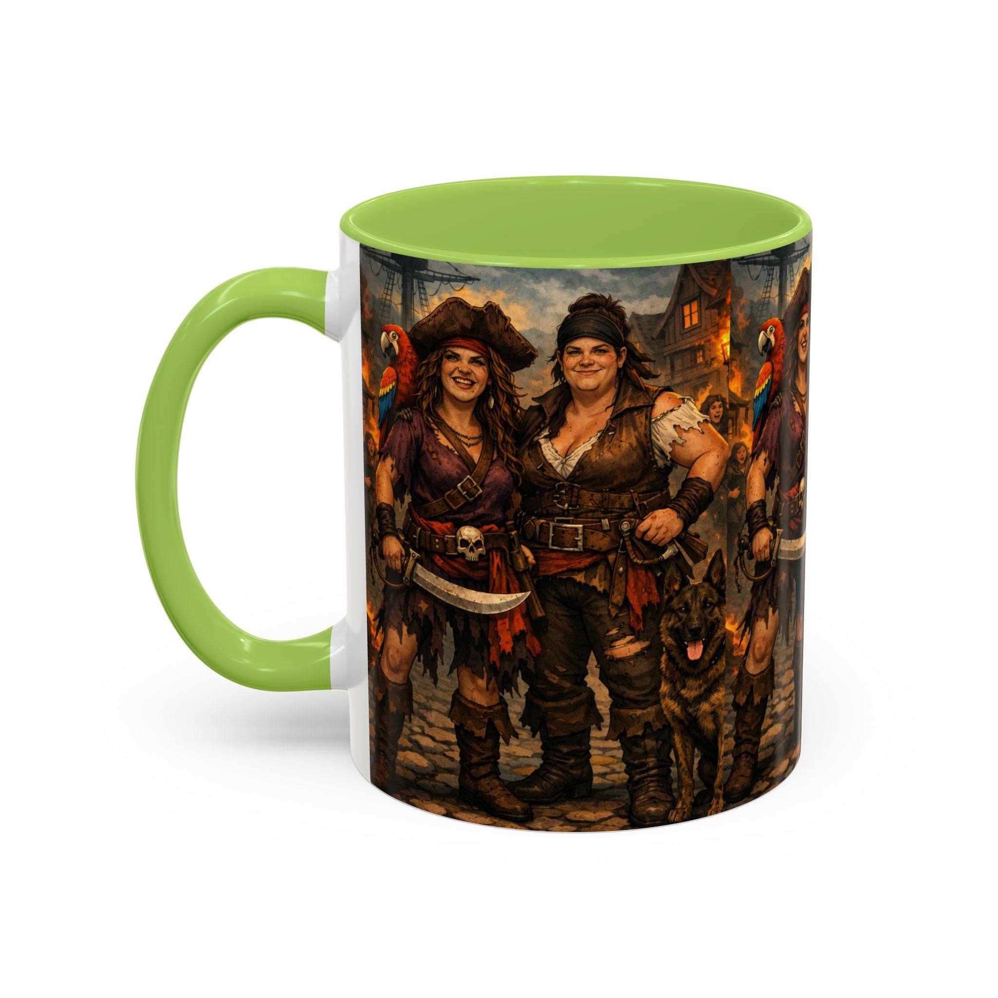 Pirate Family Coffee Mug — Fantasy Buccaneer Artwork 11/15oz