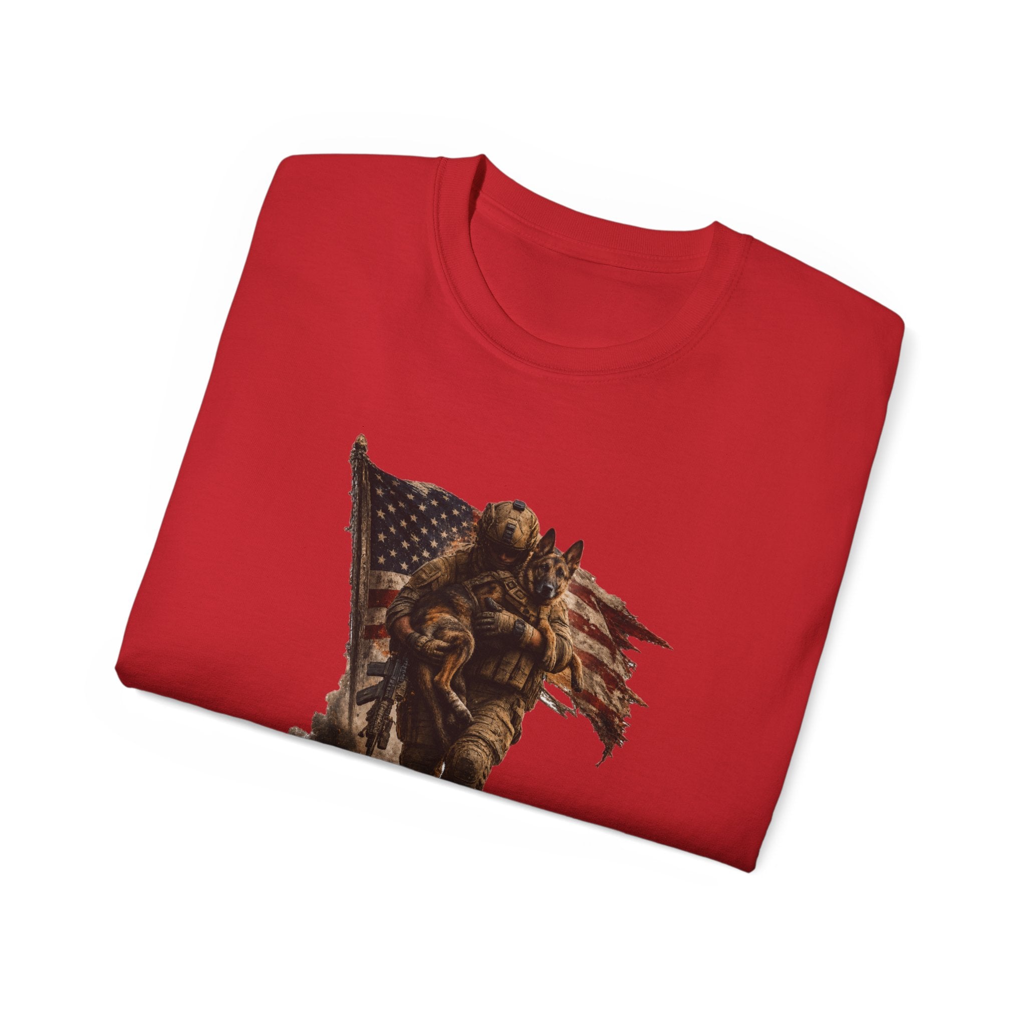 Patriotic Firefighter T-Shirt — "Here in Our Time Comes to Stand" Vintage Rescue Tee