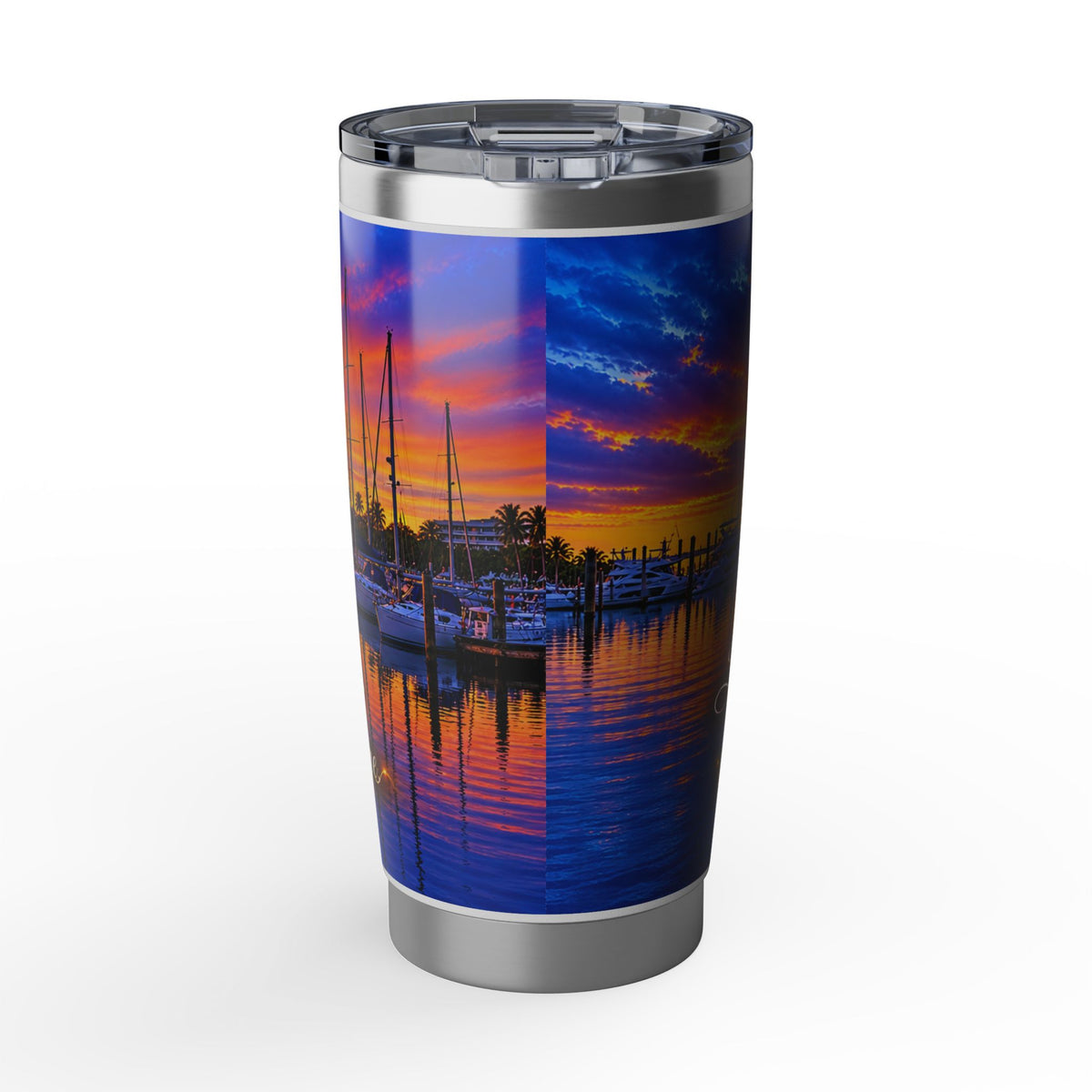 Vagabond Inspirational Sunset Marina 20oz Tumbler