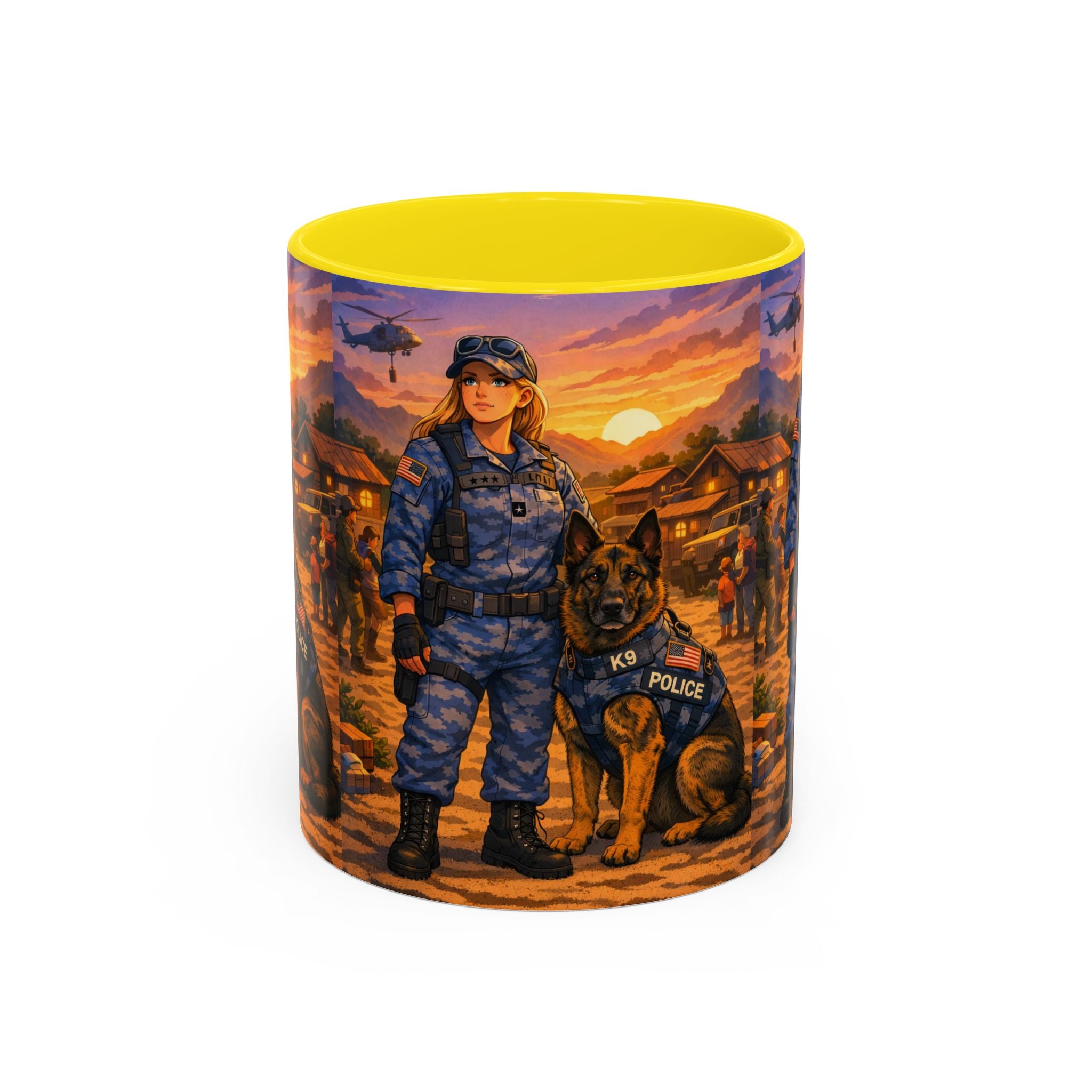 Police K9 Handler Coffee Mug — Tribute Accent Ceramic Mug (11/15oz)
