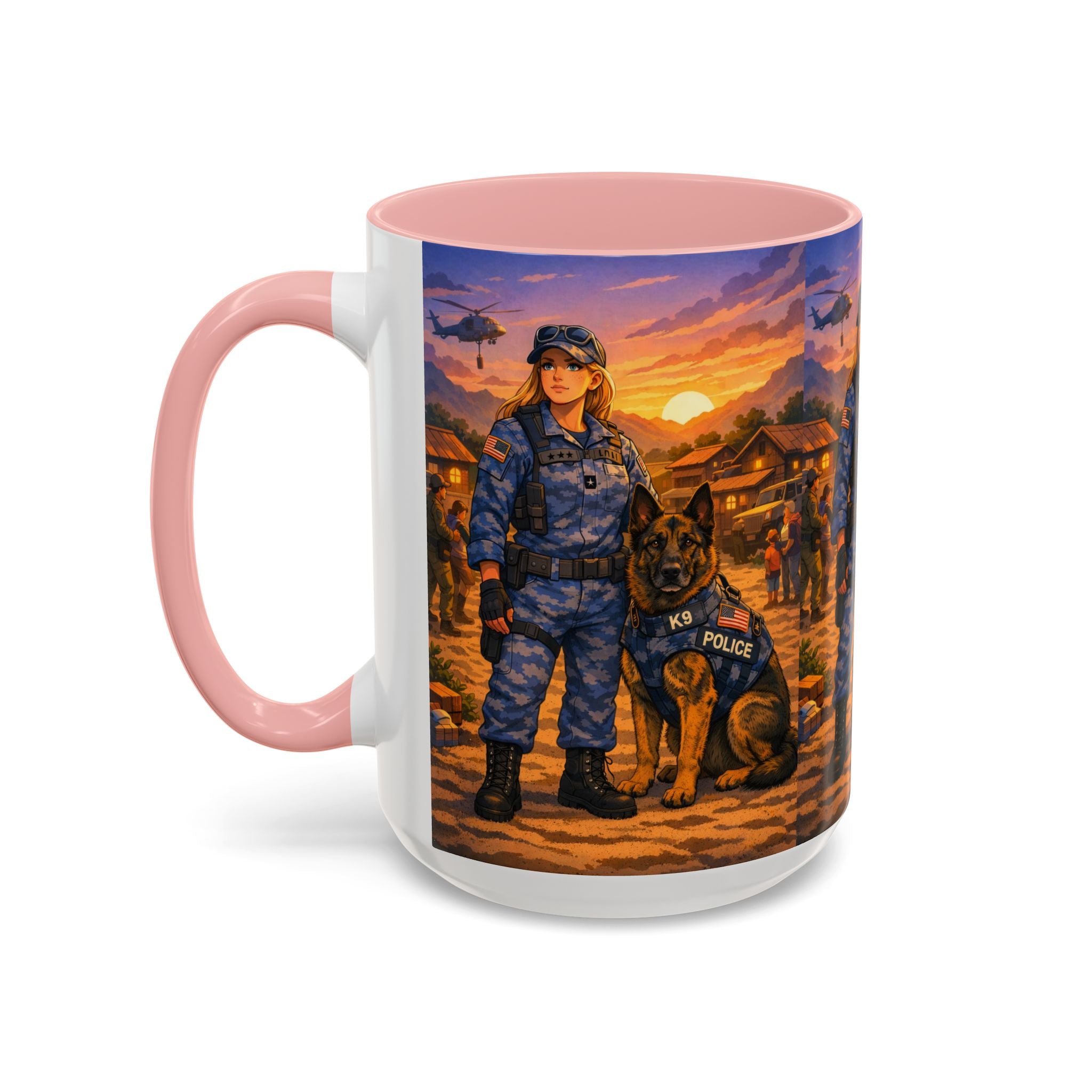Police K9 Unit Coffee Mug — Female Officer & K9 Tribute (11/15oz)