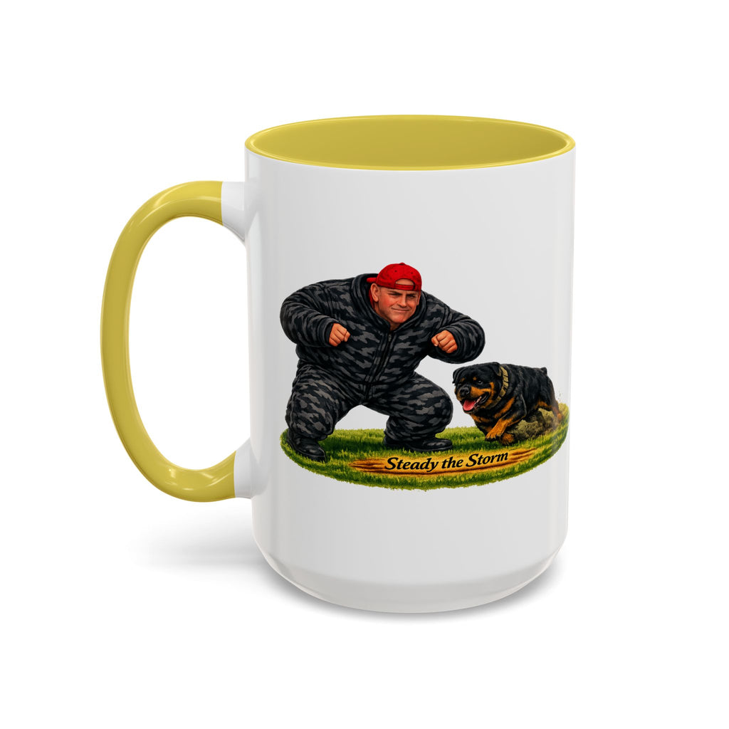 Steady the Storm Rottweiler & Handler Coffee Mug — Dog Lover Gift (11oz/15oz)