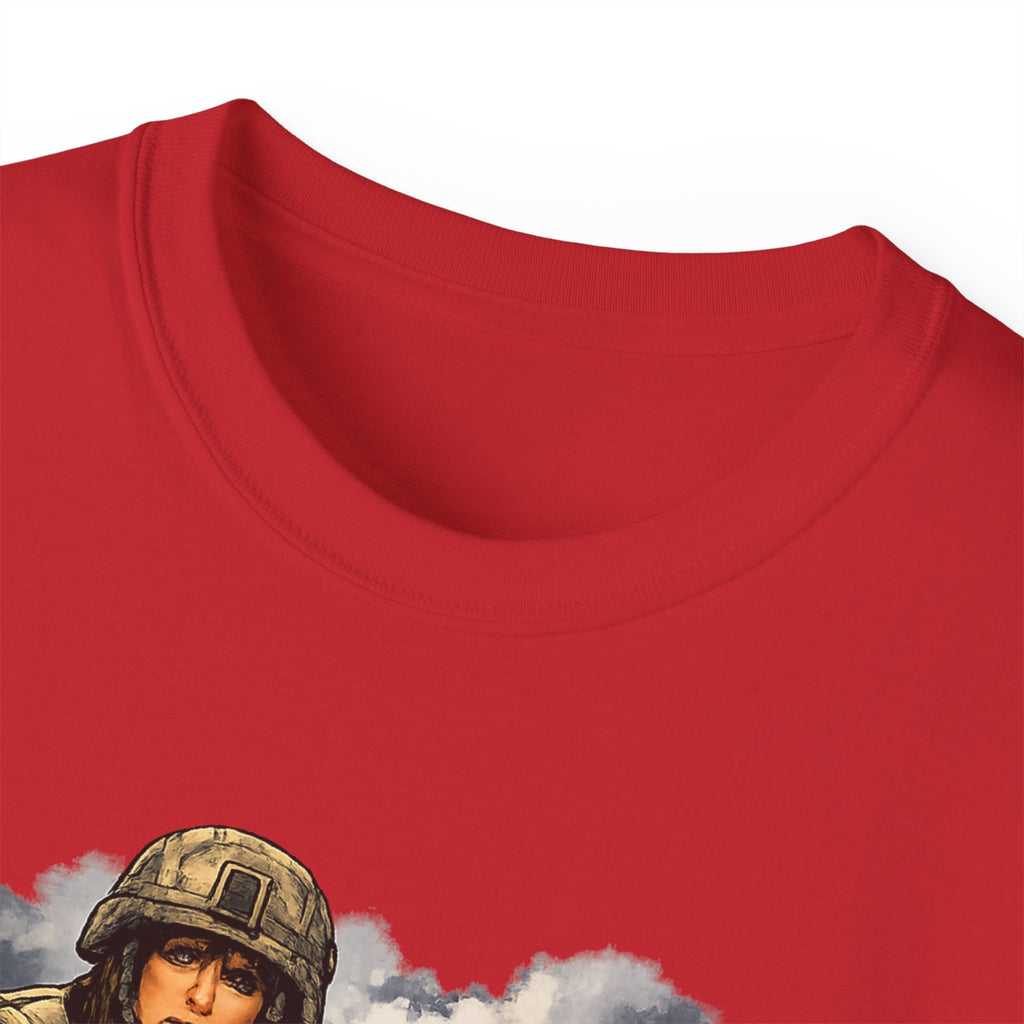 Military Veteran T‑Shirt – "American Backbone" Soldier & Service Dog Tribute Tee