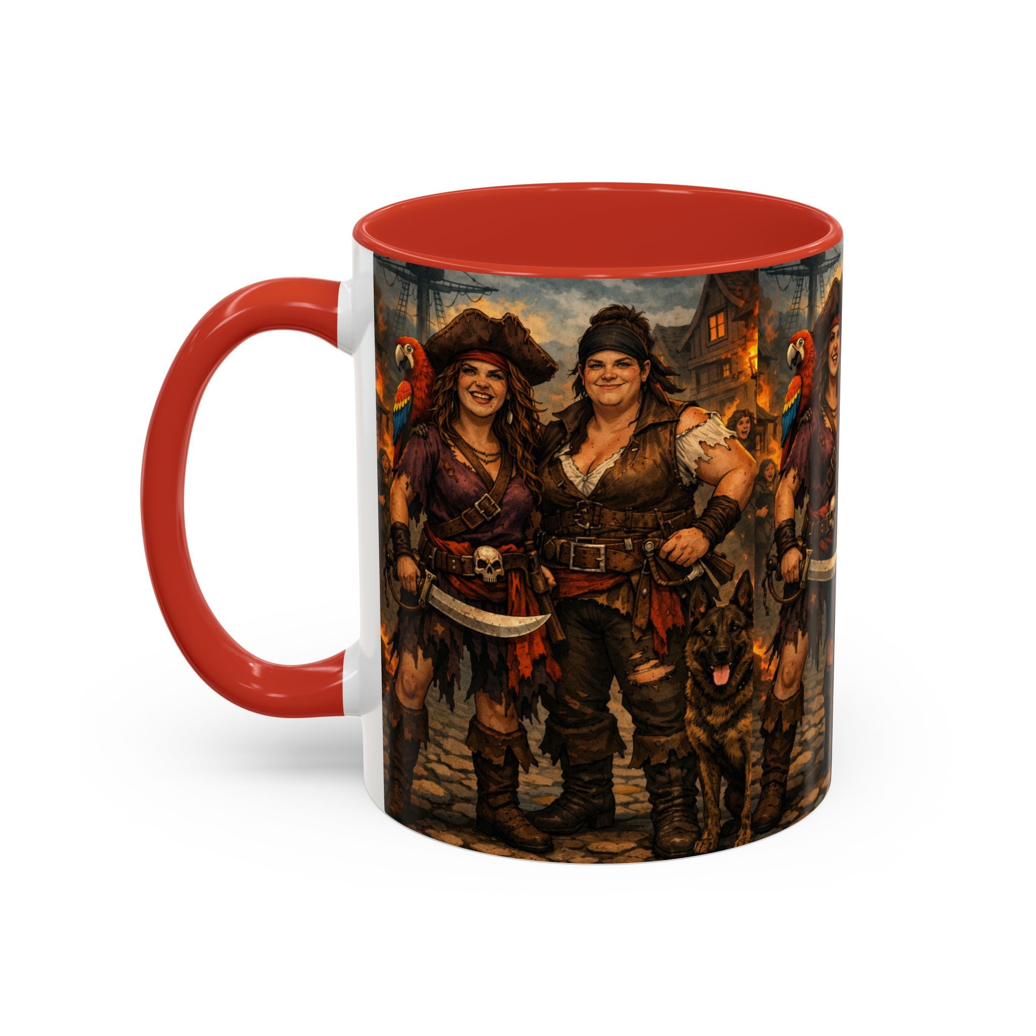 Pirate Family Coffee Mug — Fantasy Buccaneer Artwork 11/15oz