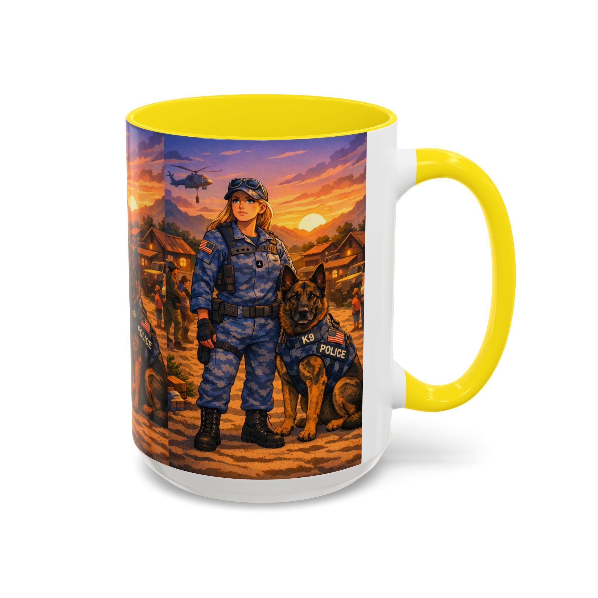 Police K9 Unit Coffee Mug — Female Officer & K9 Tribute (11/15oz)