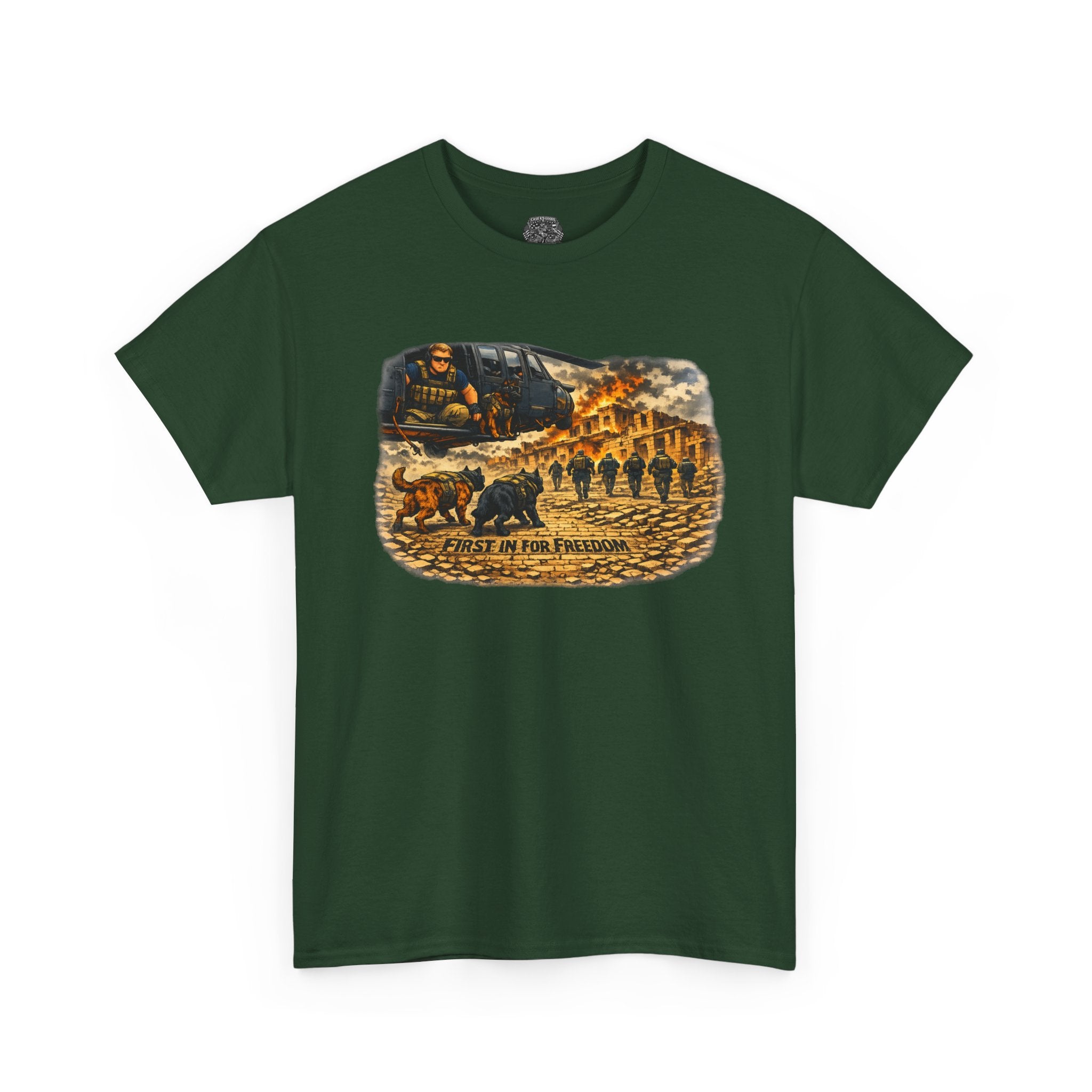 Freedom Fighters Graphic Tee — “Fight For Freedom” Patriotic Military T‑Shirt