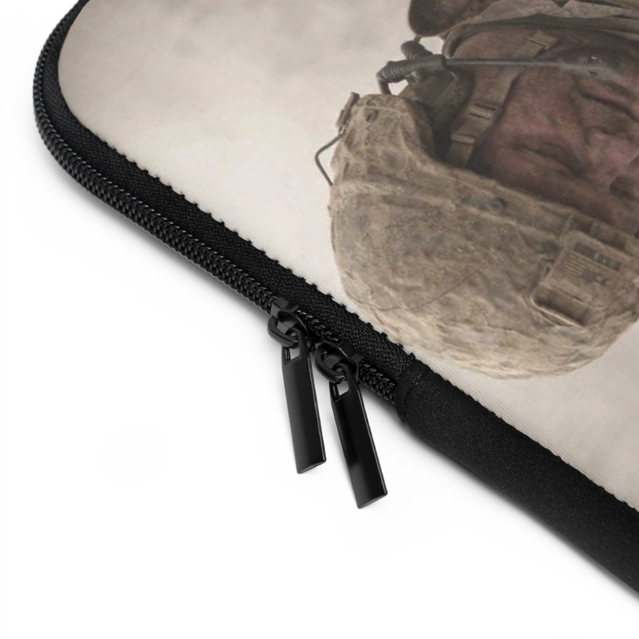 Military K9 Rescue Laptop Sleeve — Soldier with Service Dog Protective Case