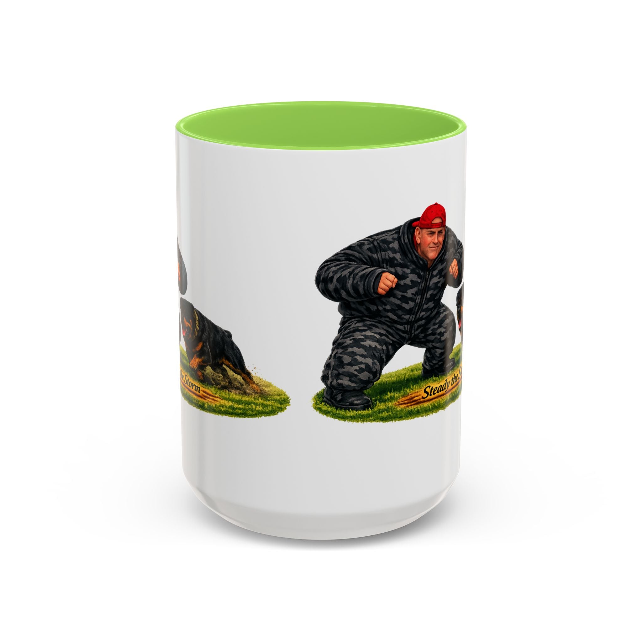 Steady the Storm Rottweiler & Handler Coffee Mug — Dog Lover Gift (11oz/15oz)