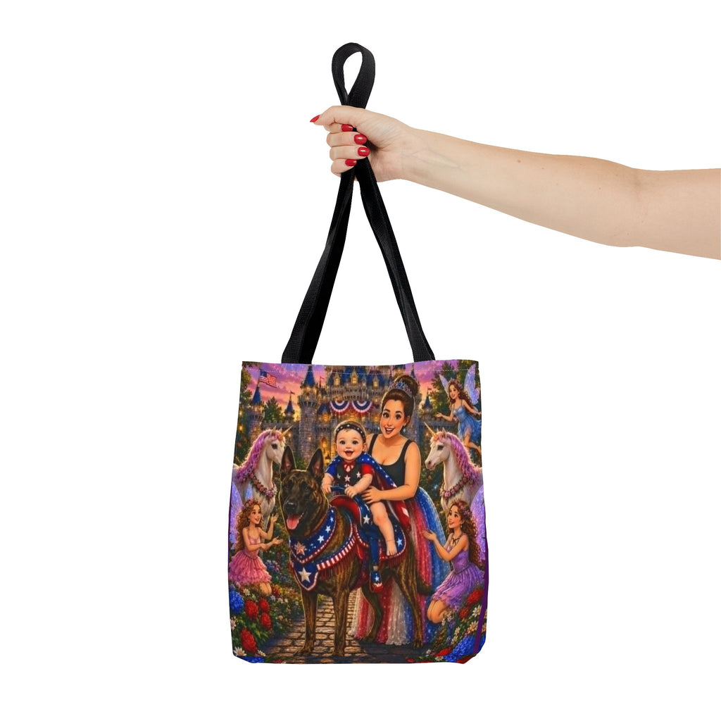 Patriotic Fairy Tale Tote — Mom & Baby Castle Print