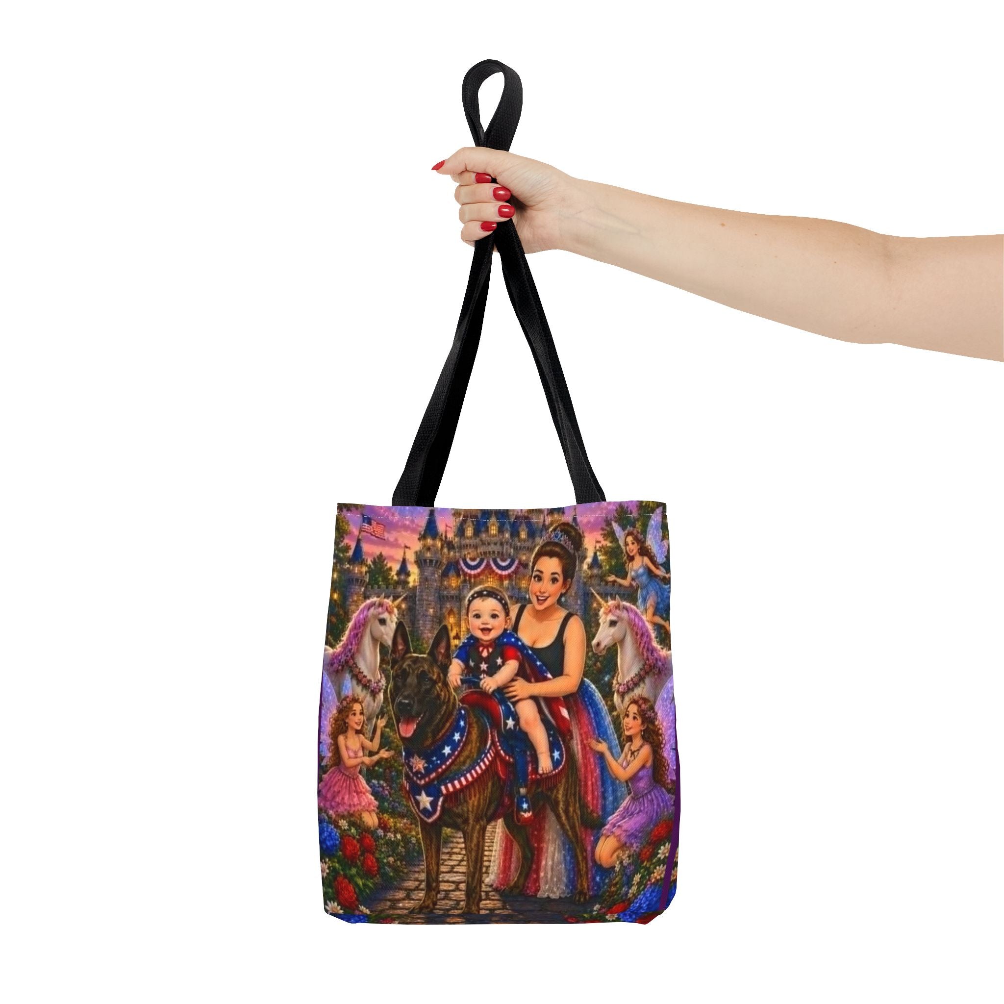 Patriotic Fairy Tale Tote — Mom & Baby Castle Print