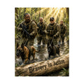 Military K9 Team Satin Poster – "Bravery In Action" Wall Art (210gsm)