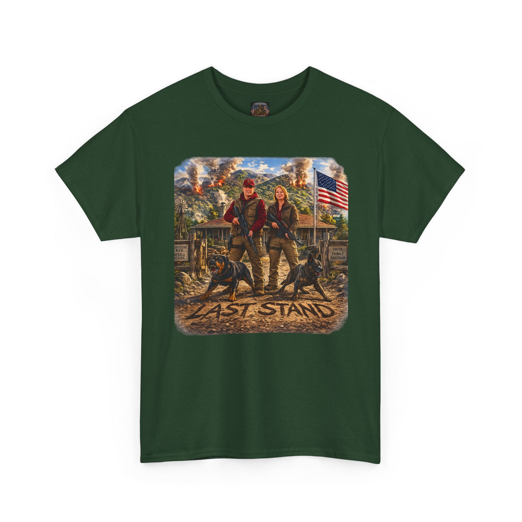 Last Stand T‑Shirt — Patriotic Western Cowboy Graphic Tee