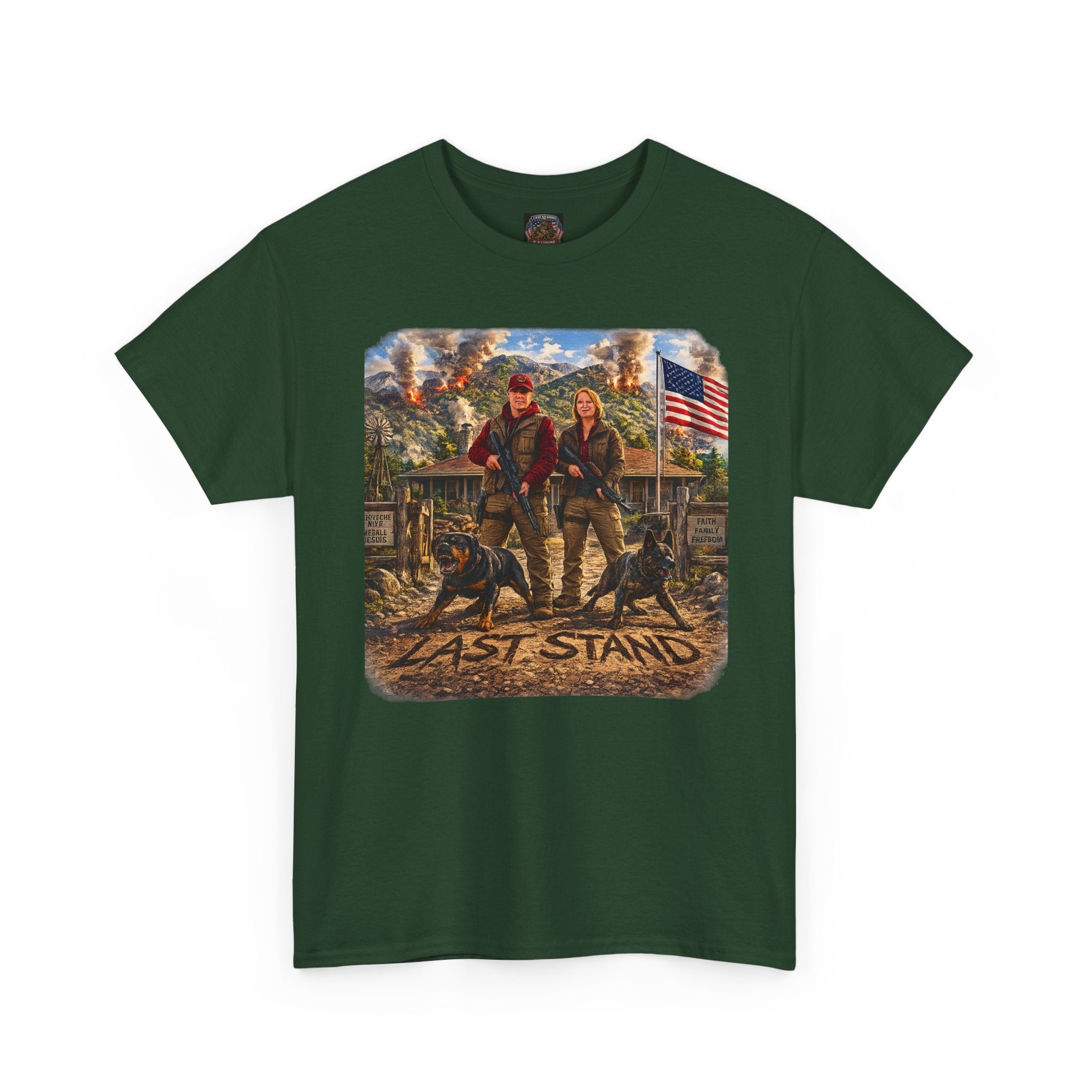 Last Stand T‑Shirt — Patriotic Western Cowboy Graphic Tee