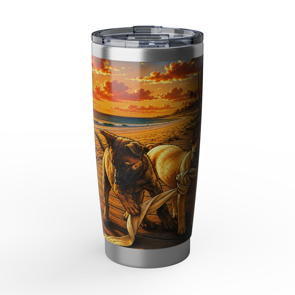 Vagabond 20oz Tumbler — Sunset Puppy Beach Voyage Insulated Travel Mug