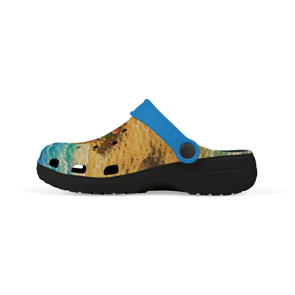 Kids Mermaid Beach EVA Foam Clogs — Colorful Seaside Slip-On Sandals
