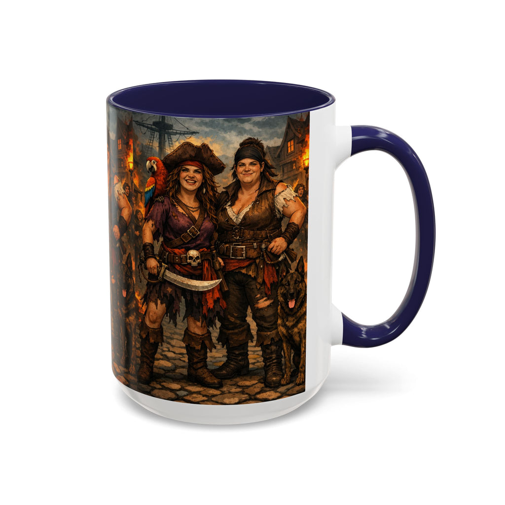 Pirate Family Coffee Mug — Fantasy Buccaneer Artwork 11/15oz
