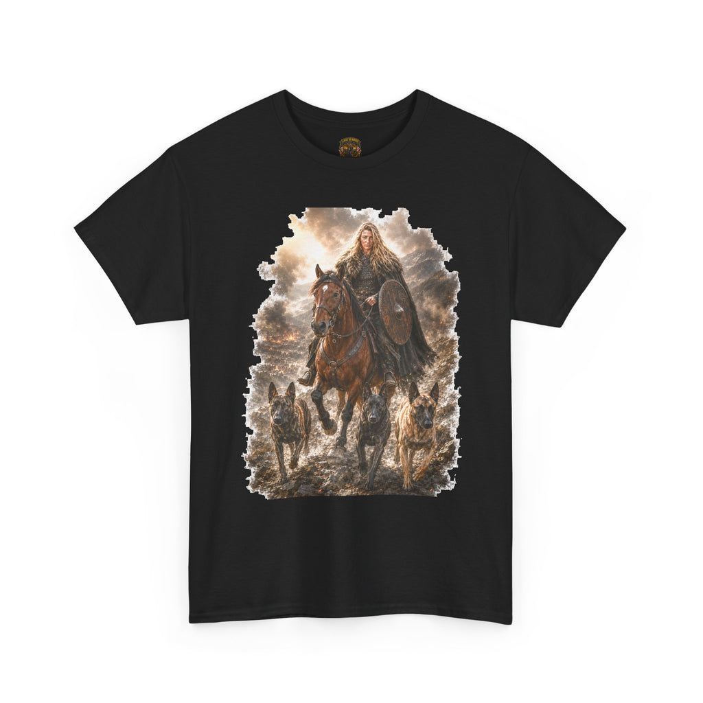 Viking Warrior Malinois K9 Scene T-Shirt
