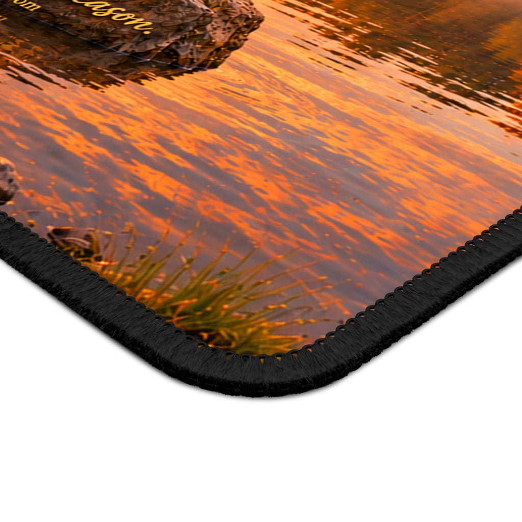 Dutch Shepherd Belgium Malinois Gaming Mouse Pad — "Side by Side Through Every Season" Sunset Design