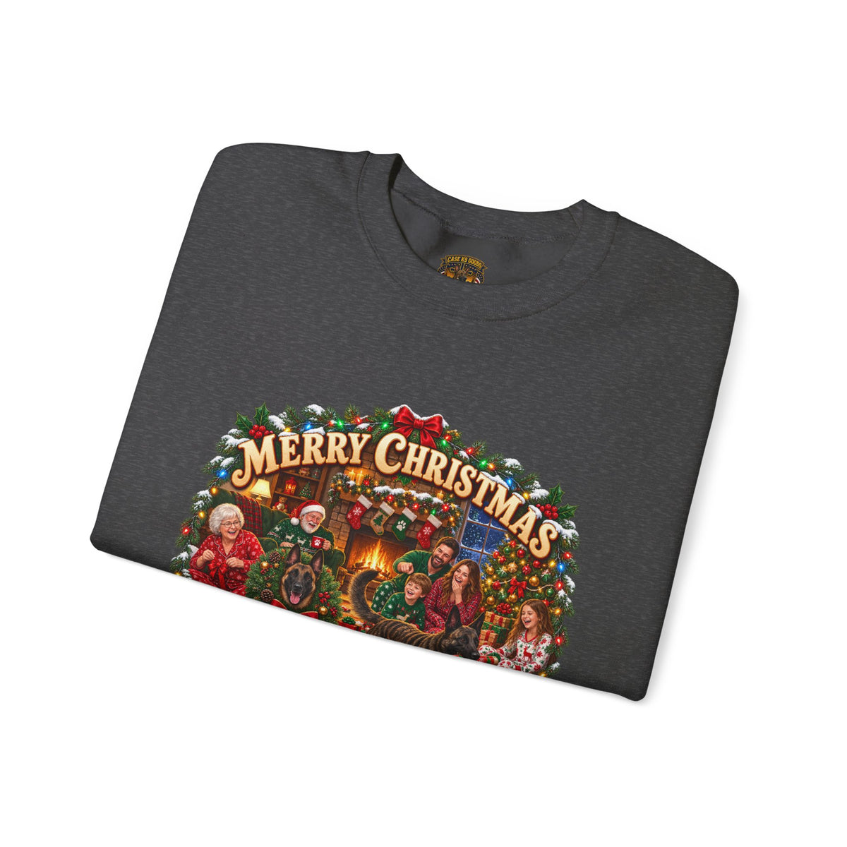 Christmas Sweatshirt — "Merry Christmas the Malinois Dogs Did It" Holiday Crewneck