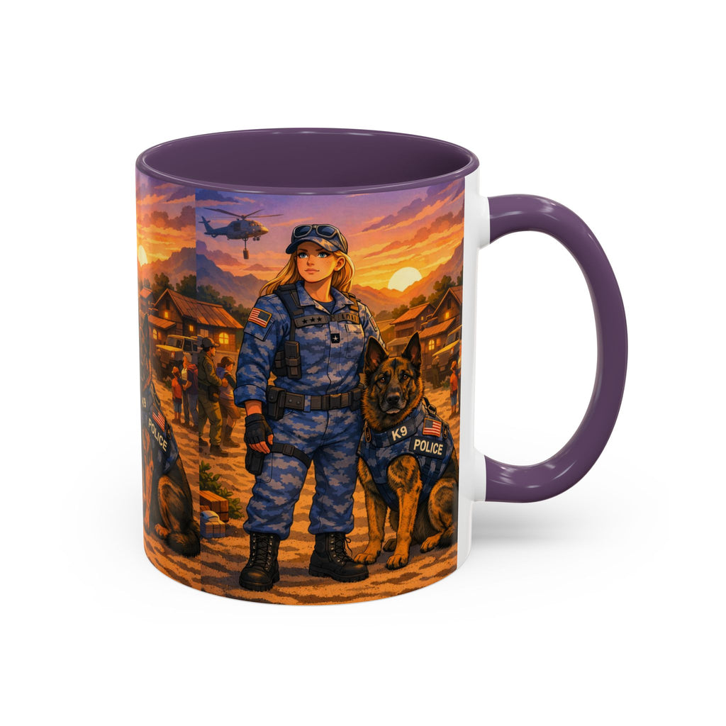Police K9 Handler Coffee Mug — Tribute Accent Ceramic Mug (11/15oz)