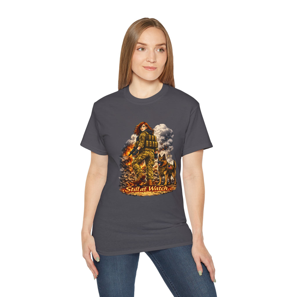 Still At Watch Firefighter & K9 T-Shirt