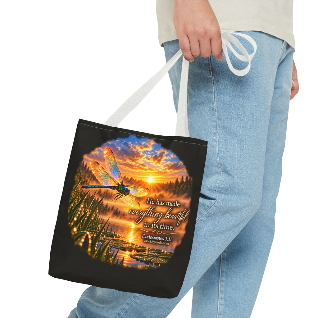 He Has Made Everything Beautiful Tote Bag – Inspirational Nature Sunset Design