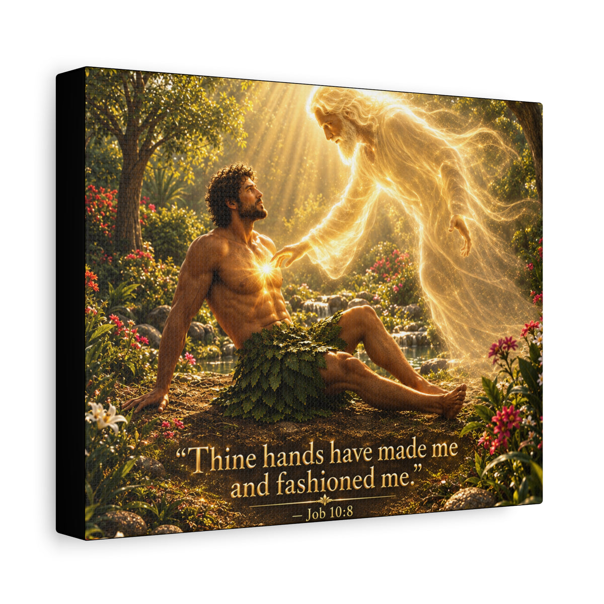 Story Of Creation Matte Canvas, Stretched, 1.25" God and Adam