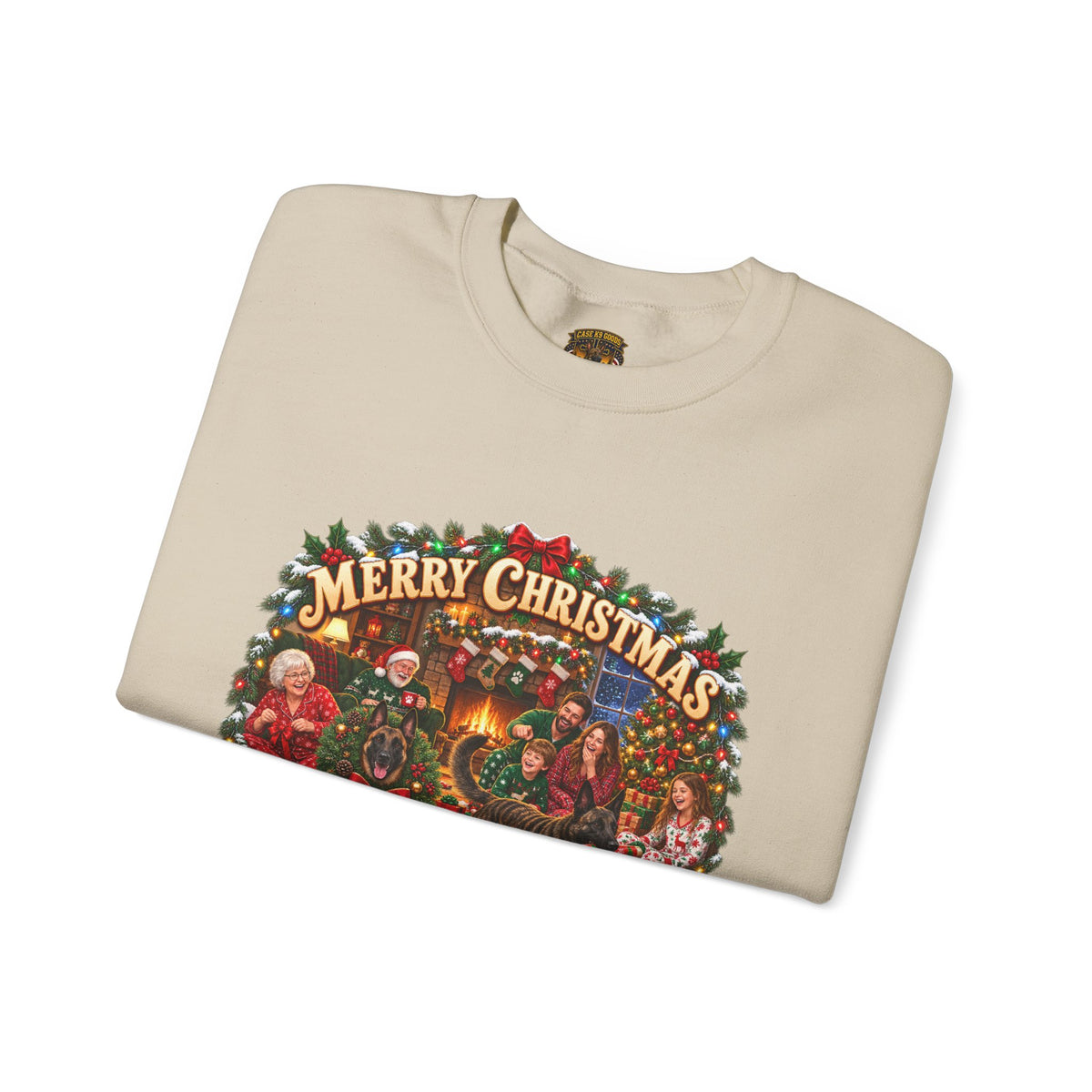Christmas Sweatshirt — "Merry Christmas the Malinois Dogs Did It" Holiday Crewneck