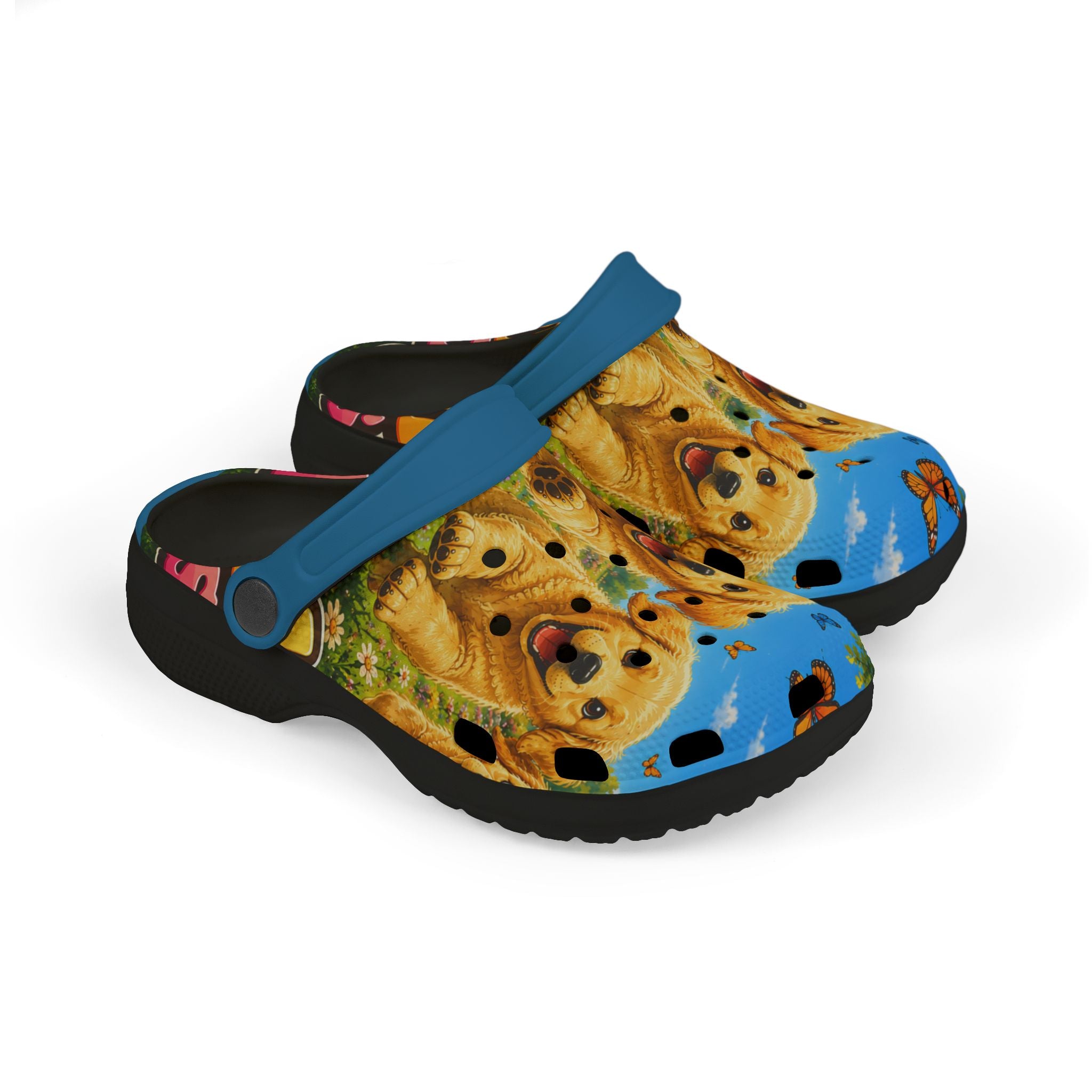 Kids Golden Retriever Clogs — Cute Puppy EVA Foam Slip-Ons